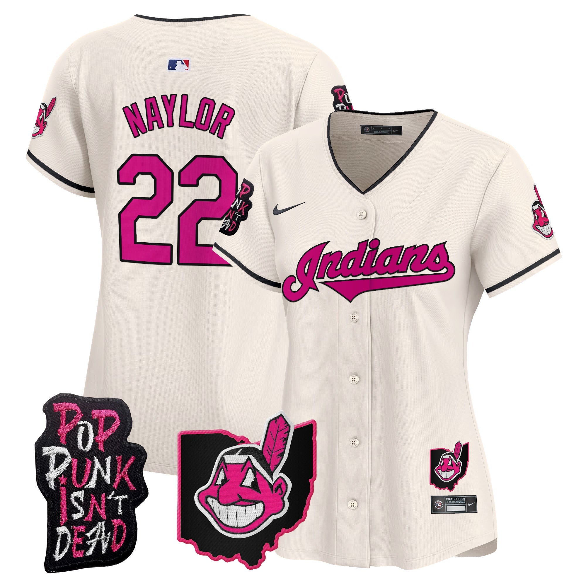 Women’s Cleveland Indians MGK Patch Vapor Premier Limited Jersey