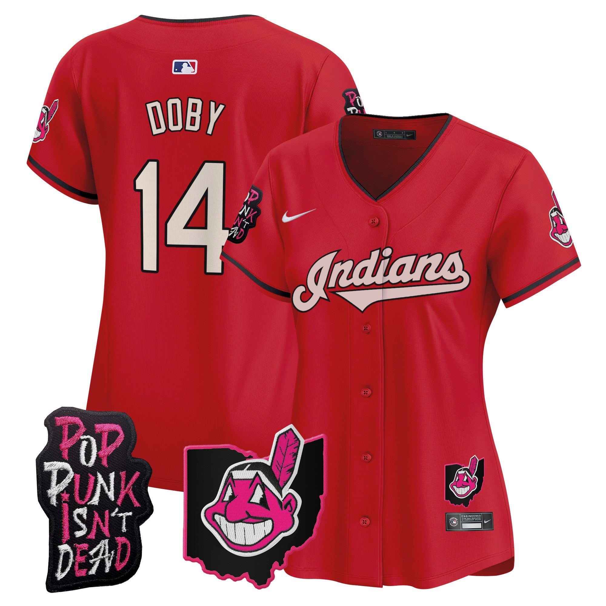 Women’s Cleveland Indians MGK Patch Vapor Premier Limited Jersey