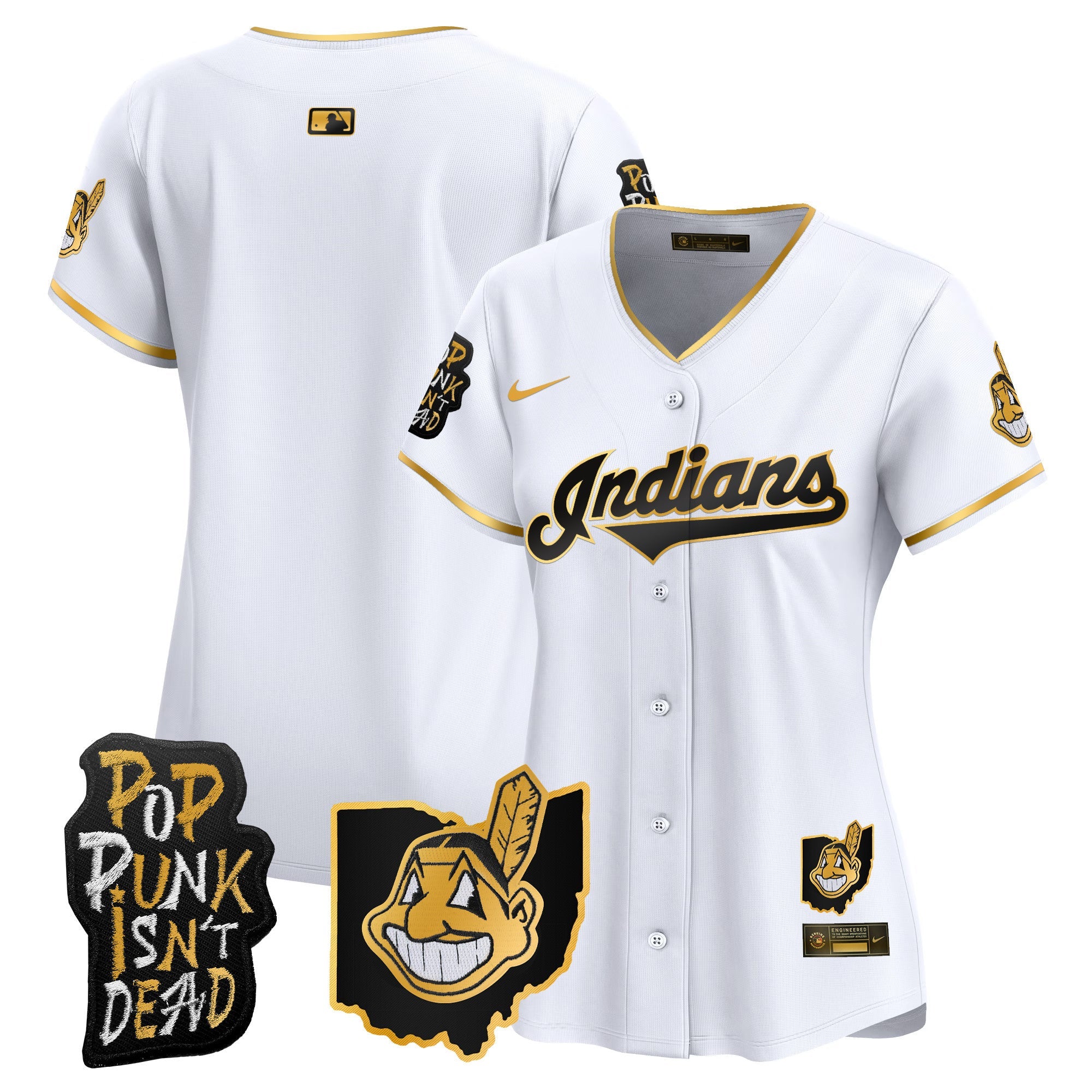 Women’s Cleveland Indians MGK Patch Vapor Premier Limited Jersey