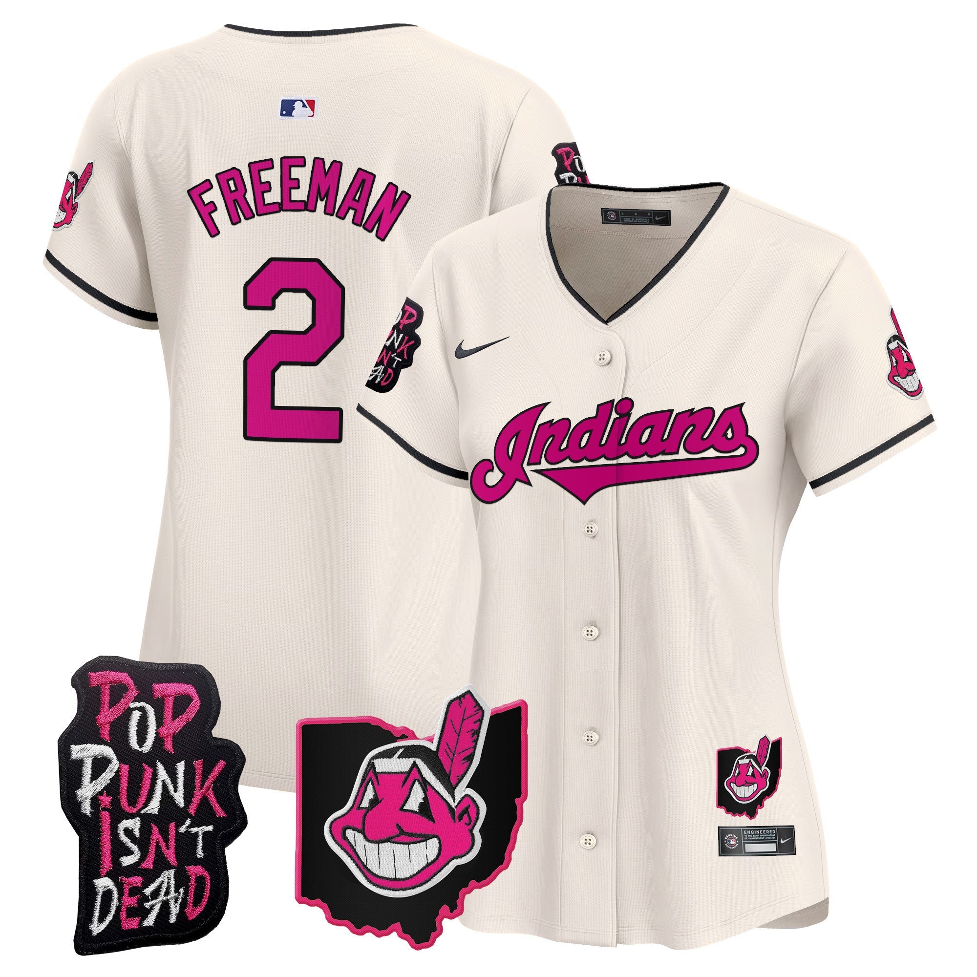Women’s Cleveland Indians MGK Patch Vapor Premier Limited Jersey