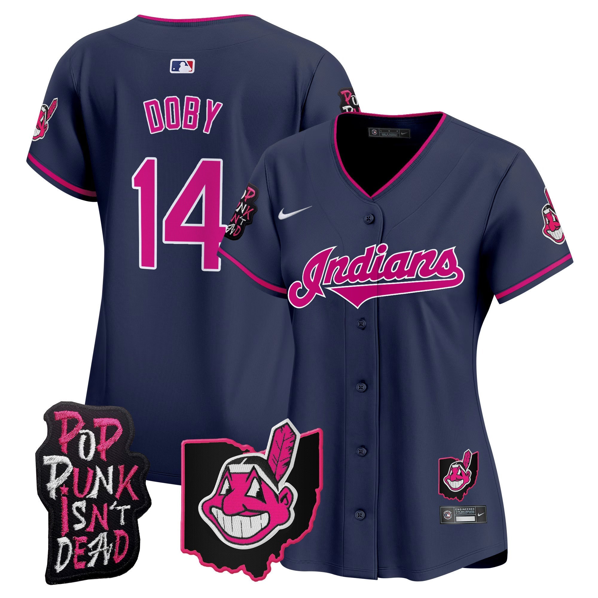 Women’s Cleveland Indians MGK Patch Vapor Premier Limited Jersey