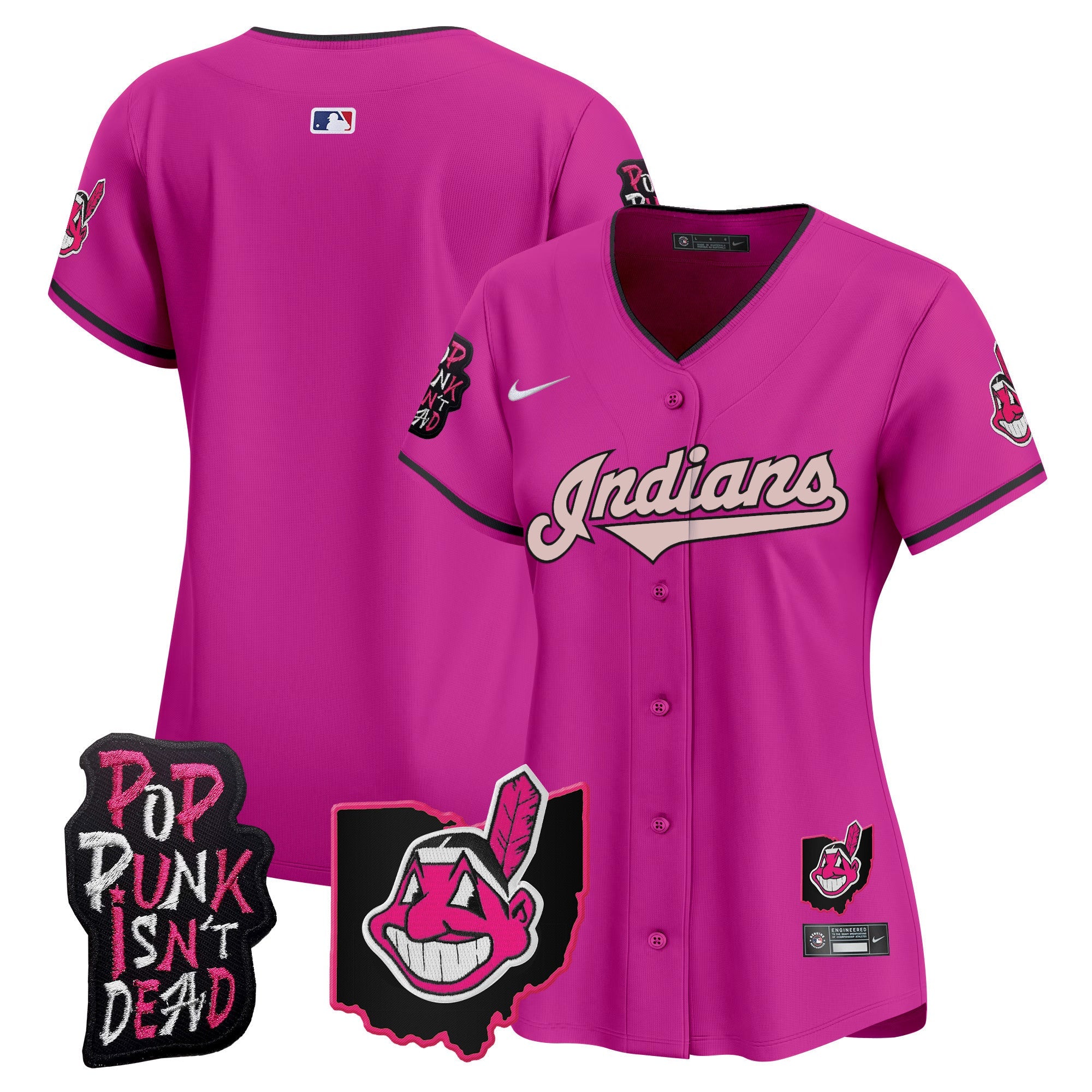 Women’s Cleveland Indians MGK Patch Vapor Premier Limited Jersey