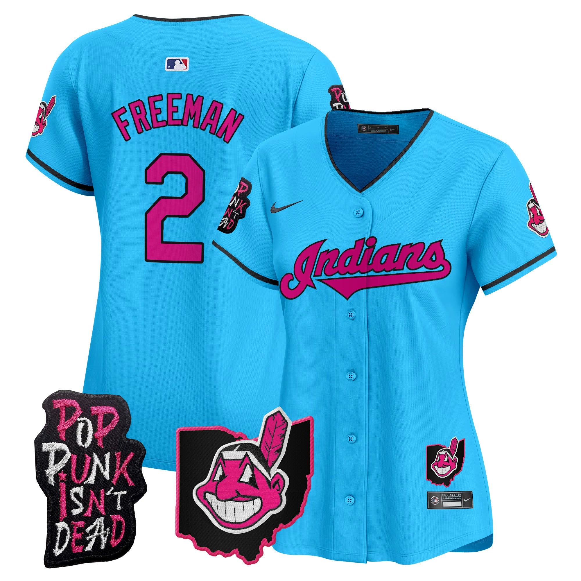 Women’s Cleveland Indians MGK Patch Vapor Premier Limited Jersey
