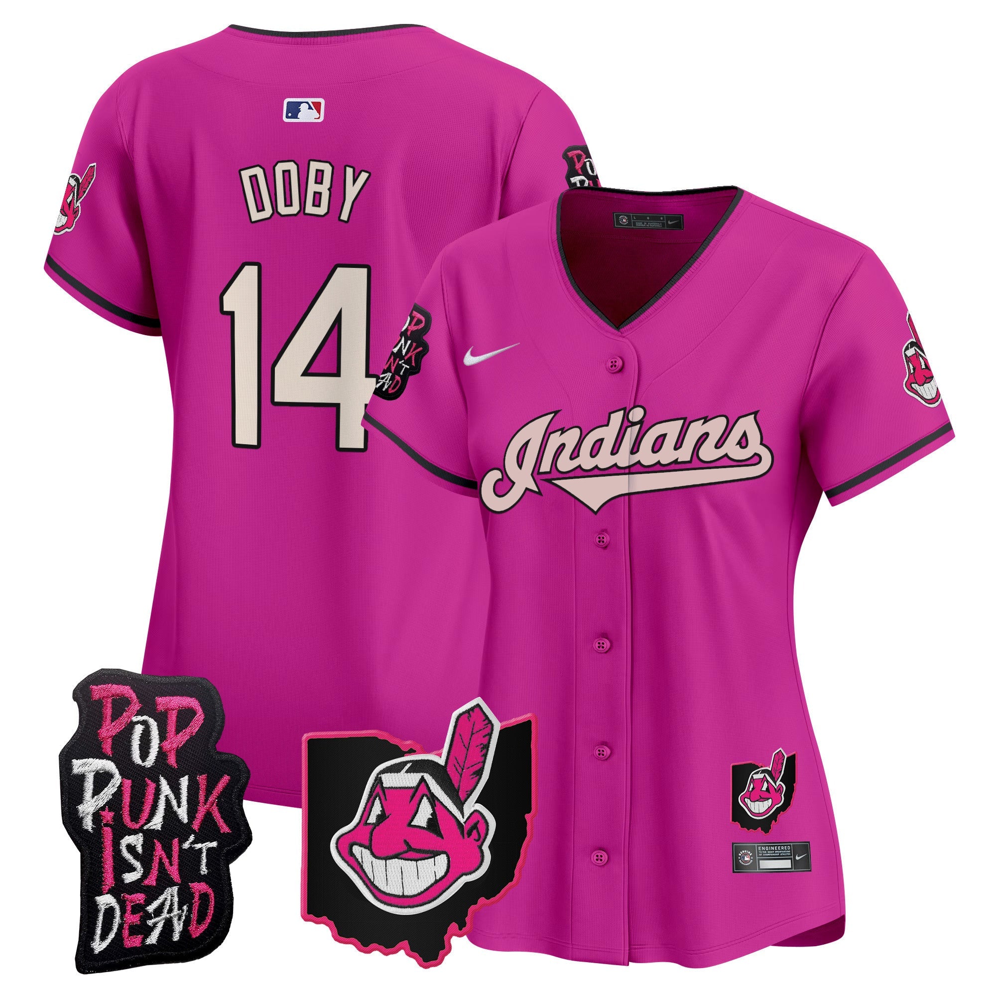Women’s Cleveland Indians MGK Patch Vapor Premier Limited Jersey