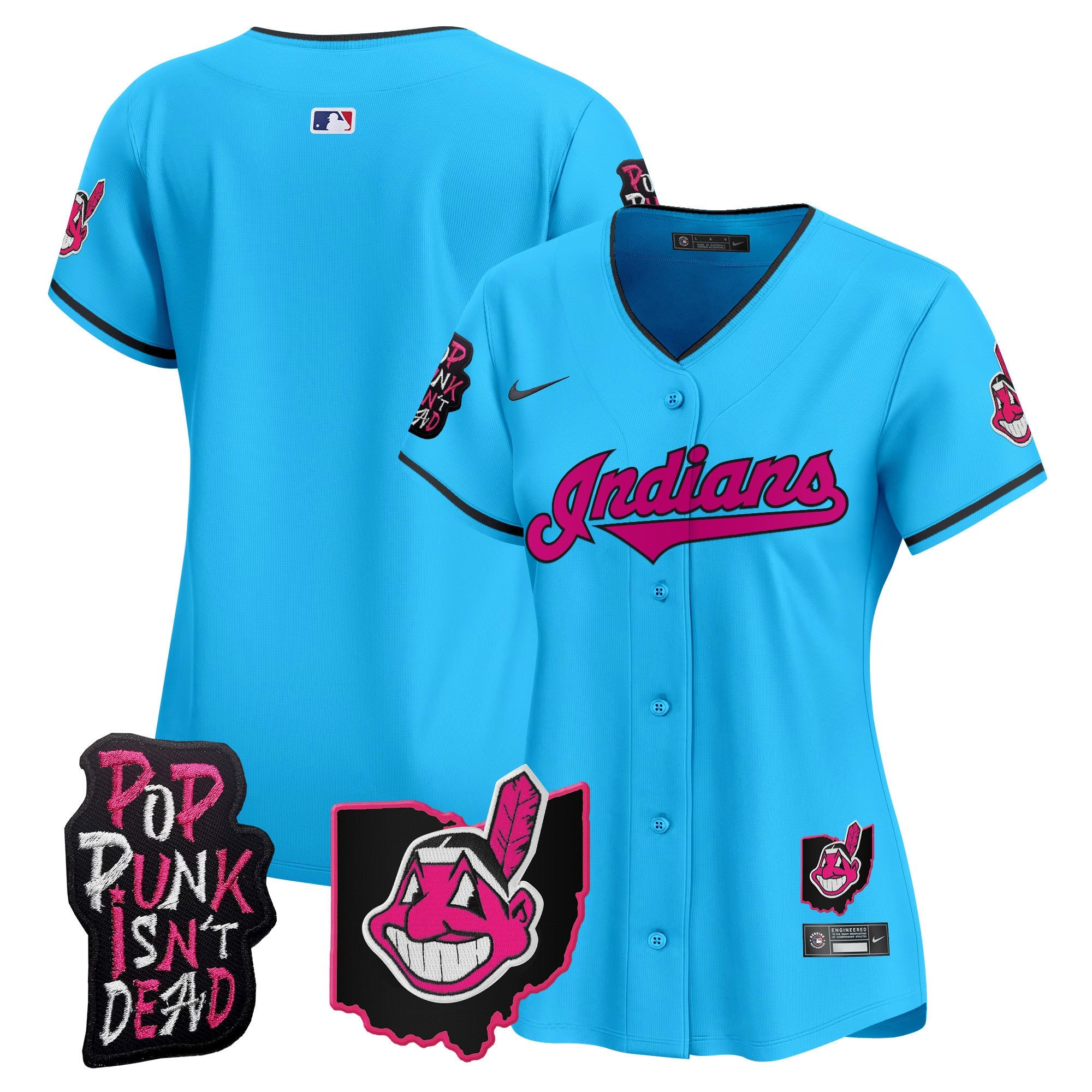 Women’s Cleveland Indians MGK Patch Vapor Premier Limited Jersey