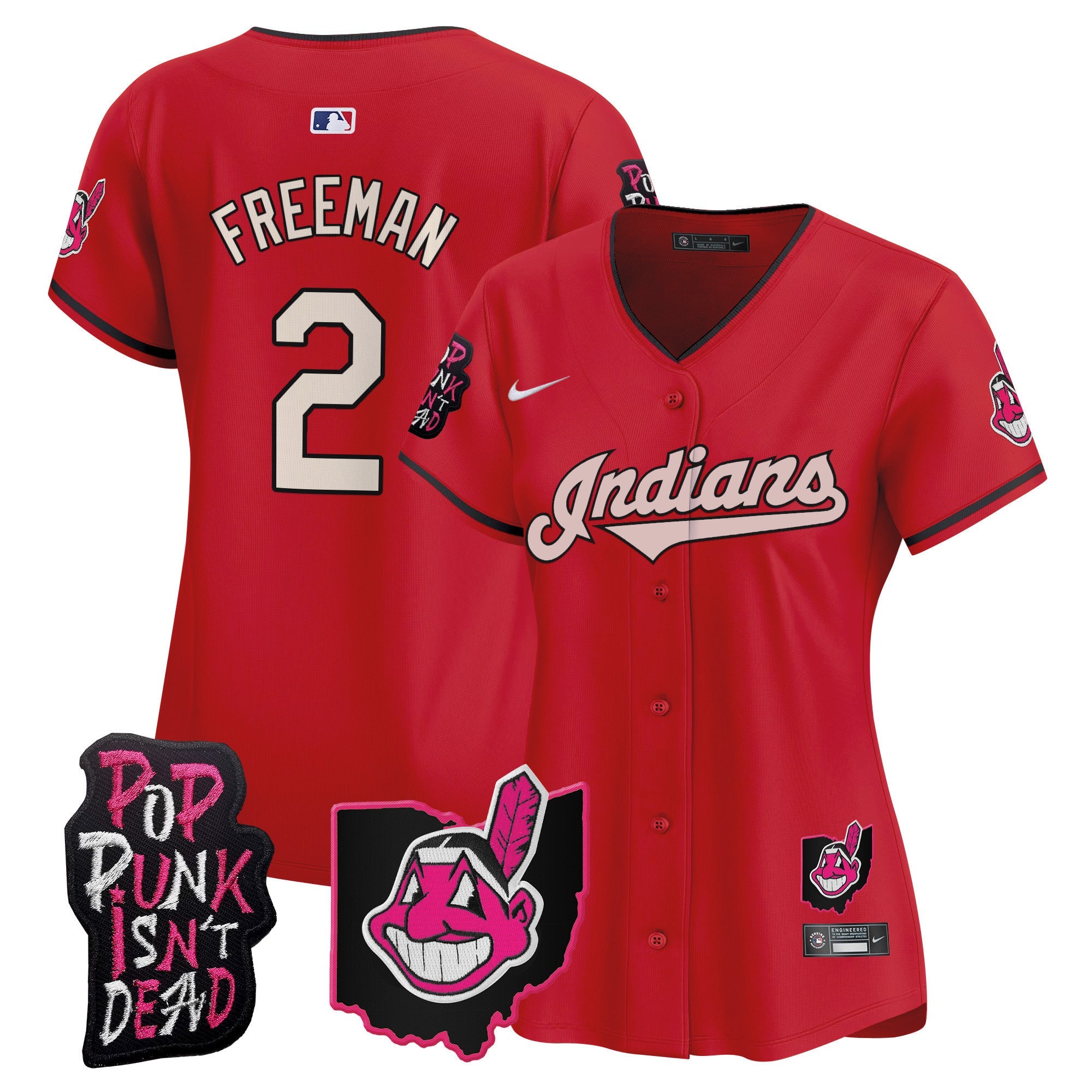Women’s Cleveland Indians MGK Patch Vapor Premier Limited Jersey