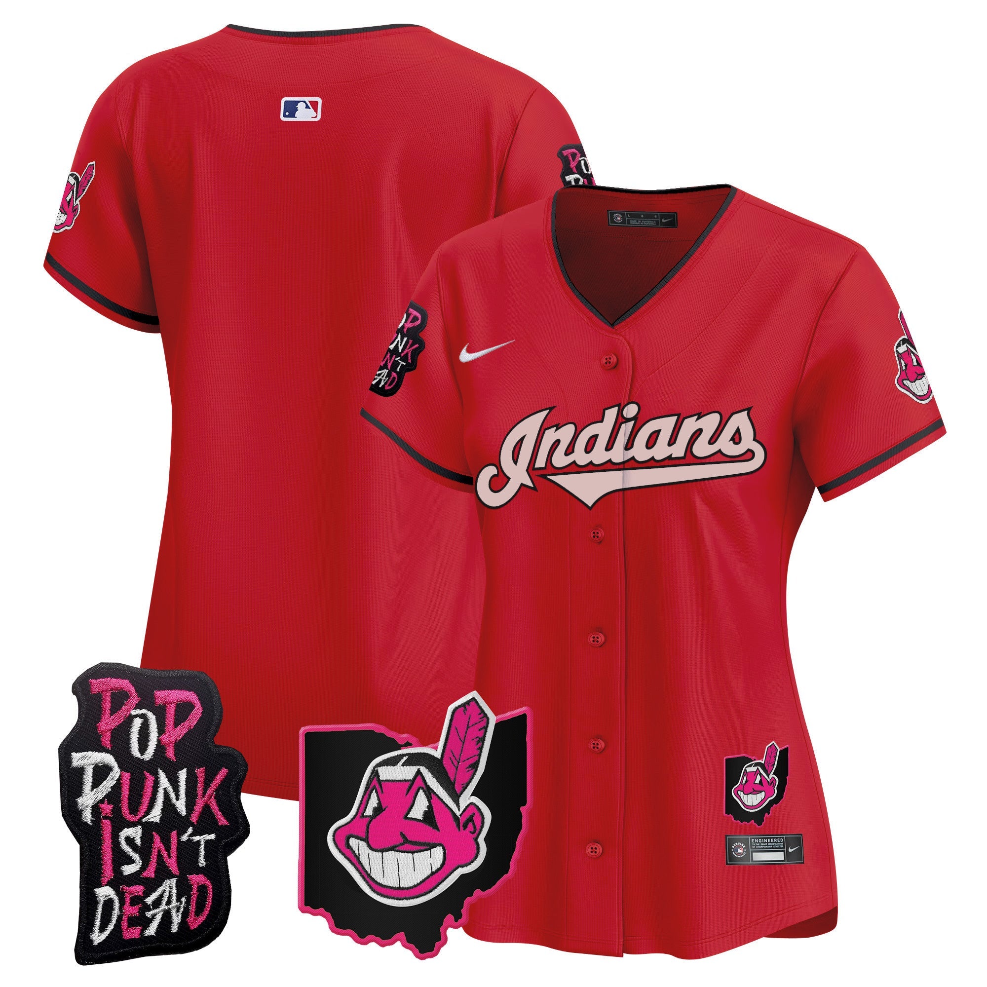 Women’s Cleveland Indians MGK Patch Vapor Premier Limited Jersey