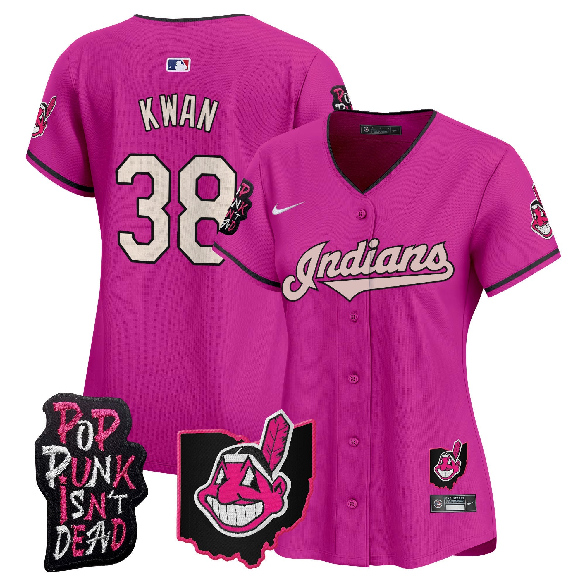 Women’s Cleveland Indians MGK Patch Vapor Premier Limited Jersey