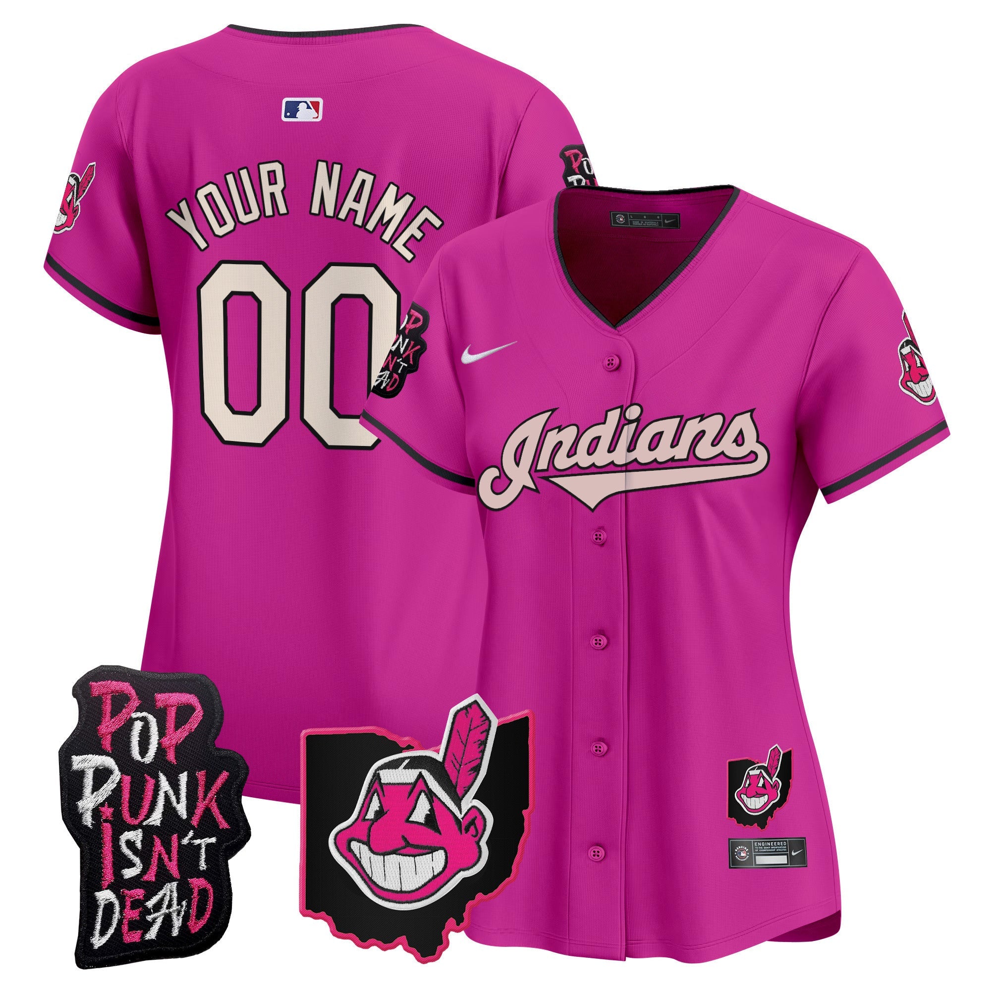 Cleveland Indians MGK Patch Vapor Premier Limited Custom Jersey