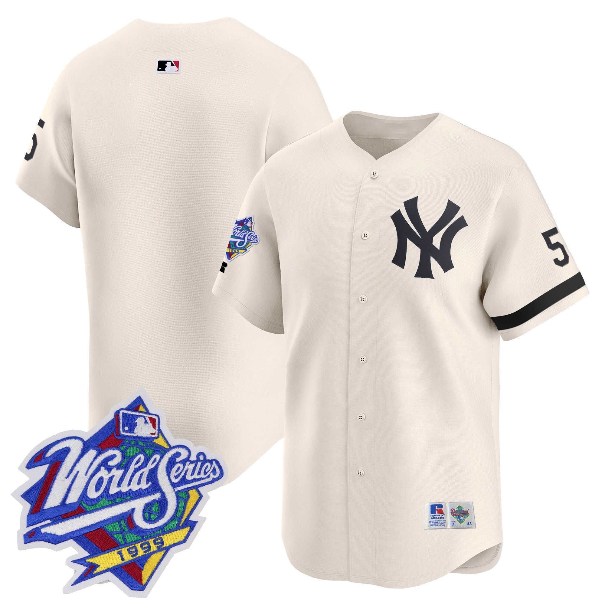 Men’s 1999 Throwback Joe DiMaggio Patch Vapor Premier Limited Jersey
