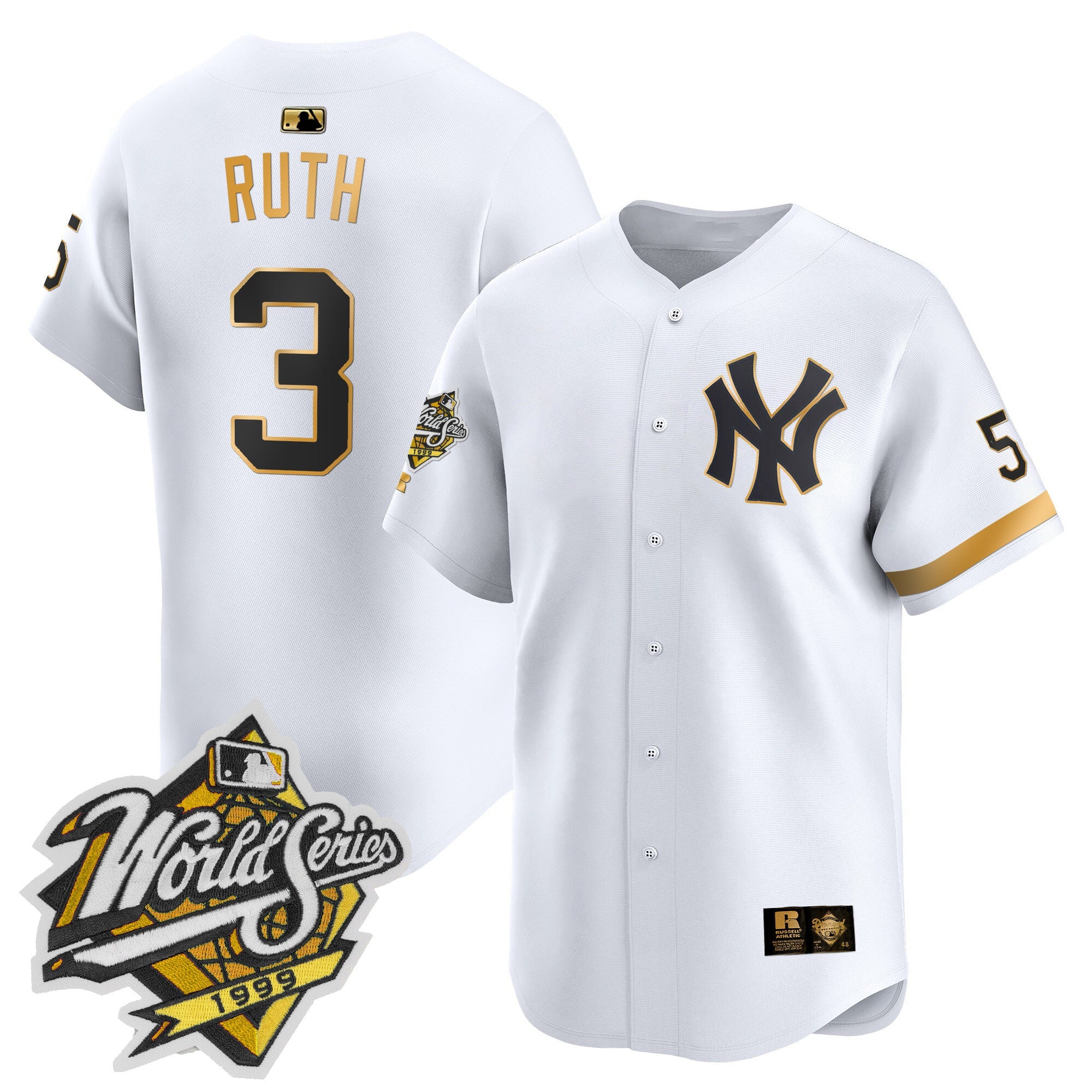 Men’s 1999 Throwback Joe DiMaggio Patch Vapor Premier Limited Jersey