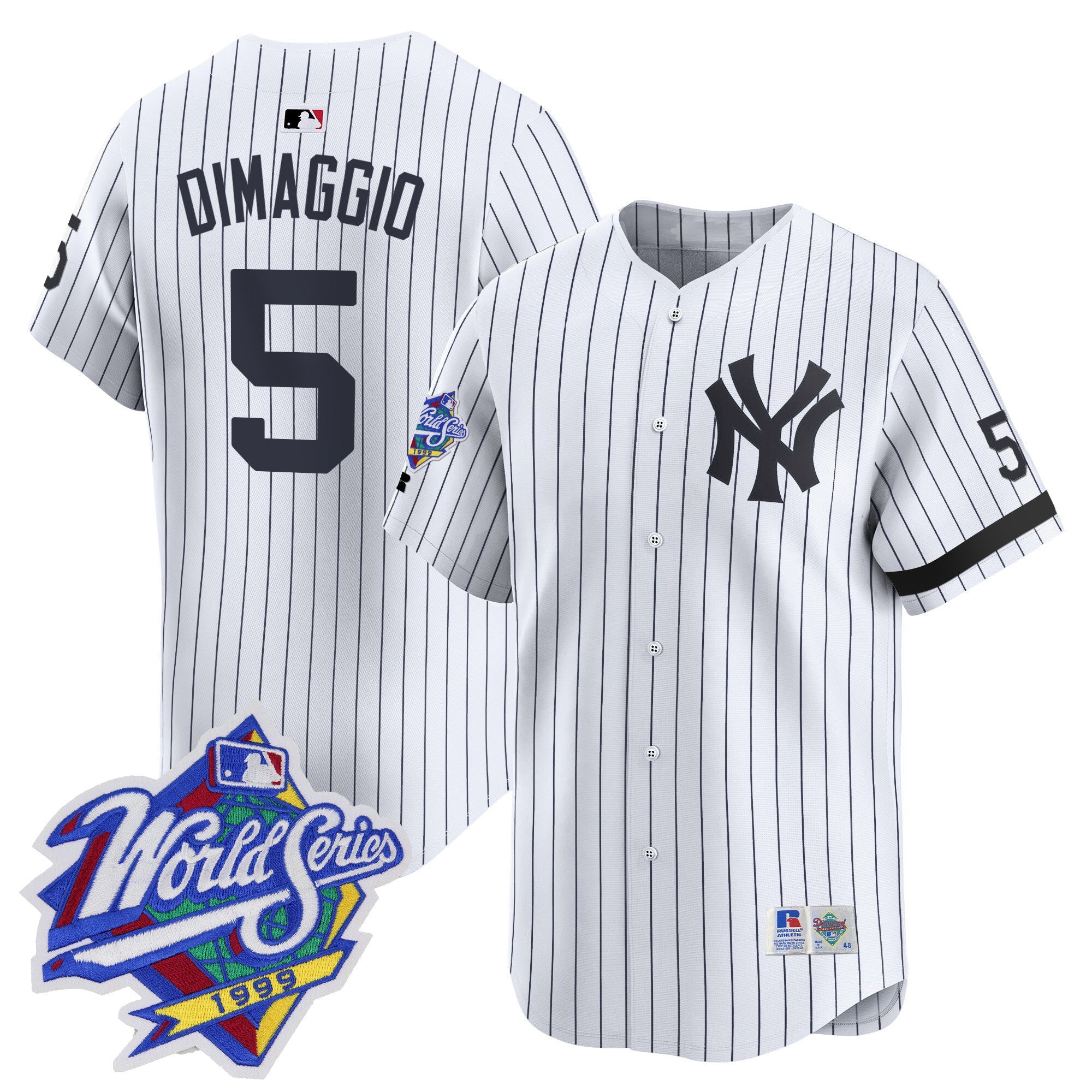 Men’s 1999 Throwback Joe DiMaggio Patch Vapor Premier Limited Jersey
