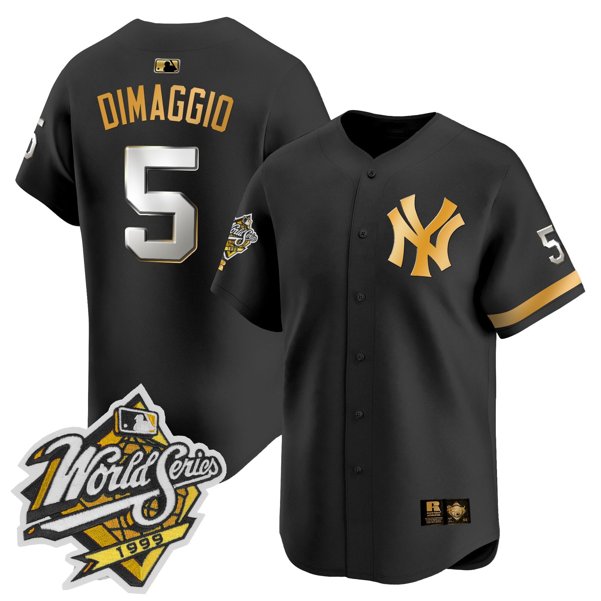 Men’s 1999 Throwback Joe DiMaggio Patch Vapor Premier Limited Jersey