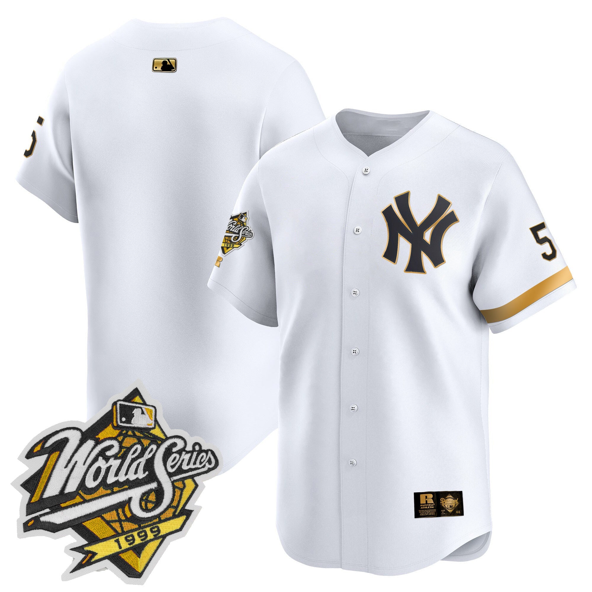 Men’s 1999 Throwback Joe DiMaggio Patch Vapor Premier Limited Jersey
