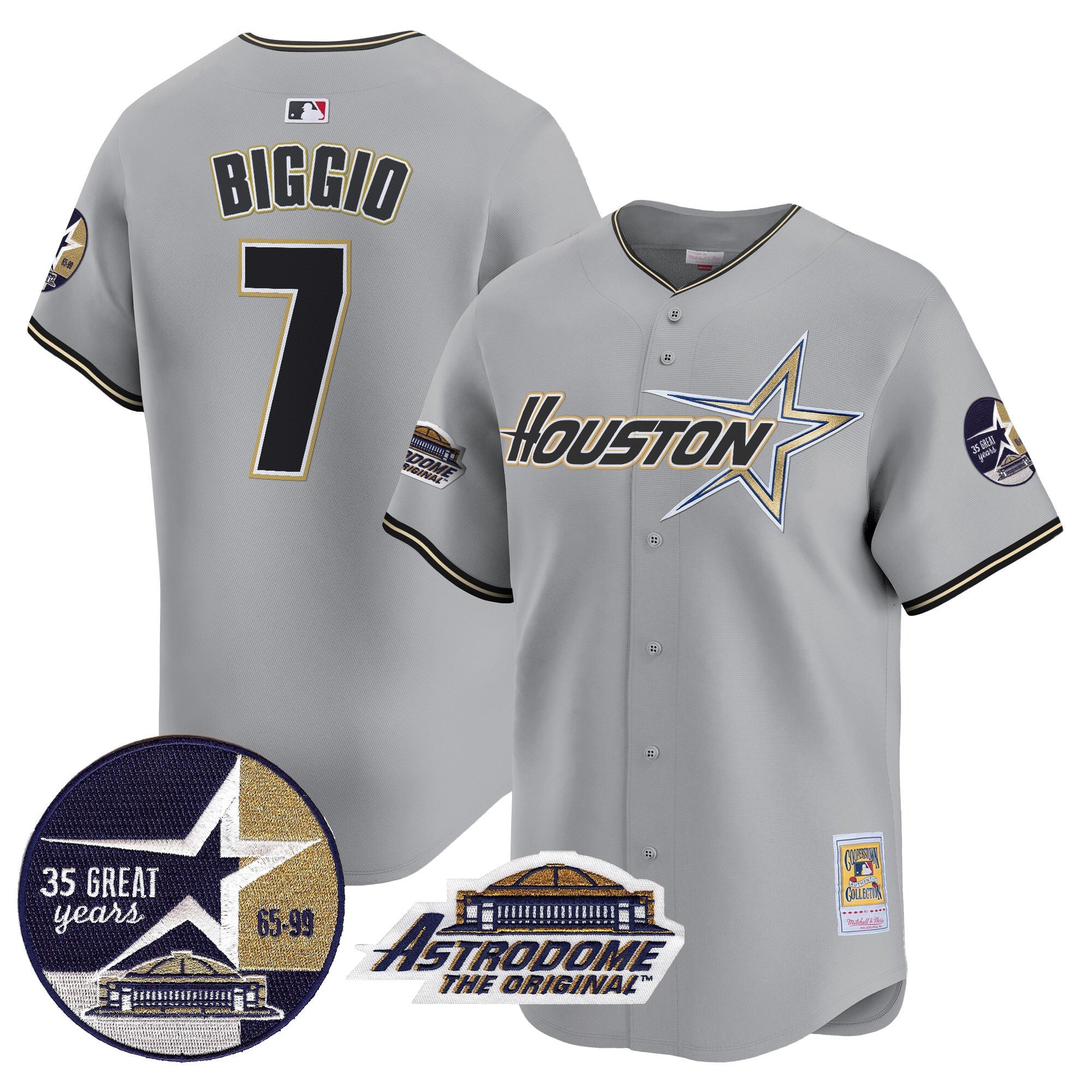 Men’s 1999 Throwback 35th & Astrodome Patch Vapor Premier Limited Jersey V2
