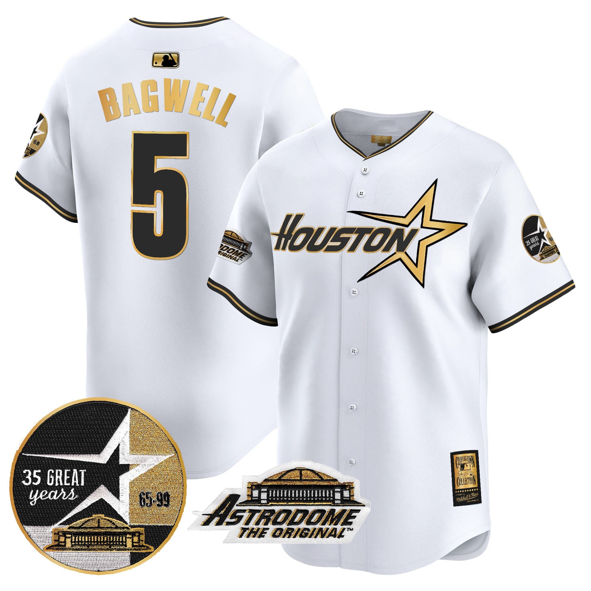 Men’s 1999 Throwback 35th & Astrodome Patch Vapor Premier Limited Jersey V2