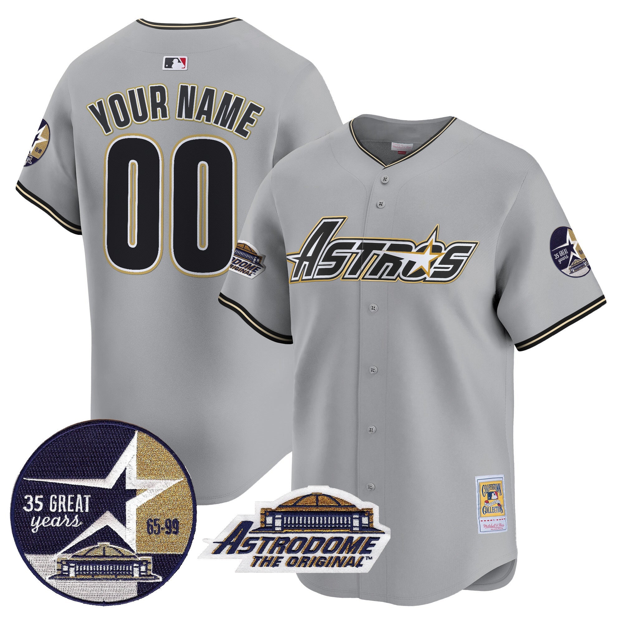 1999 Throwback 35th & Astrodome Patch Vapor Premier Limited Custom Jersey V3