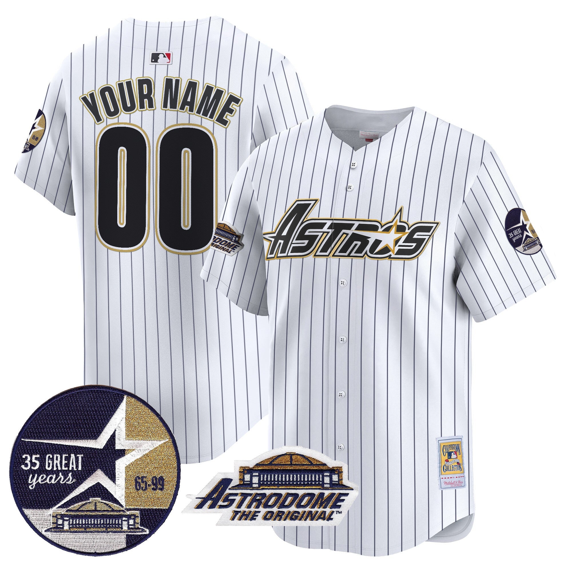 1999 Throwback 35th & Astrodome Patch Vapor Premier Limited Custom Jersey V3