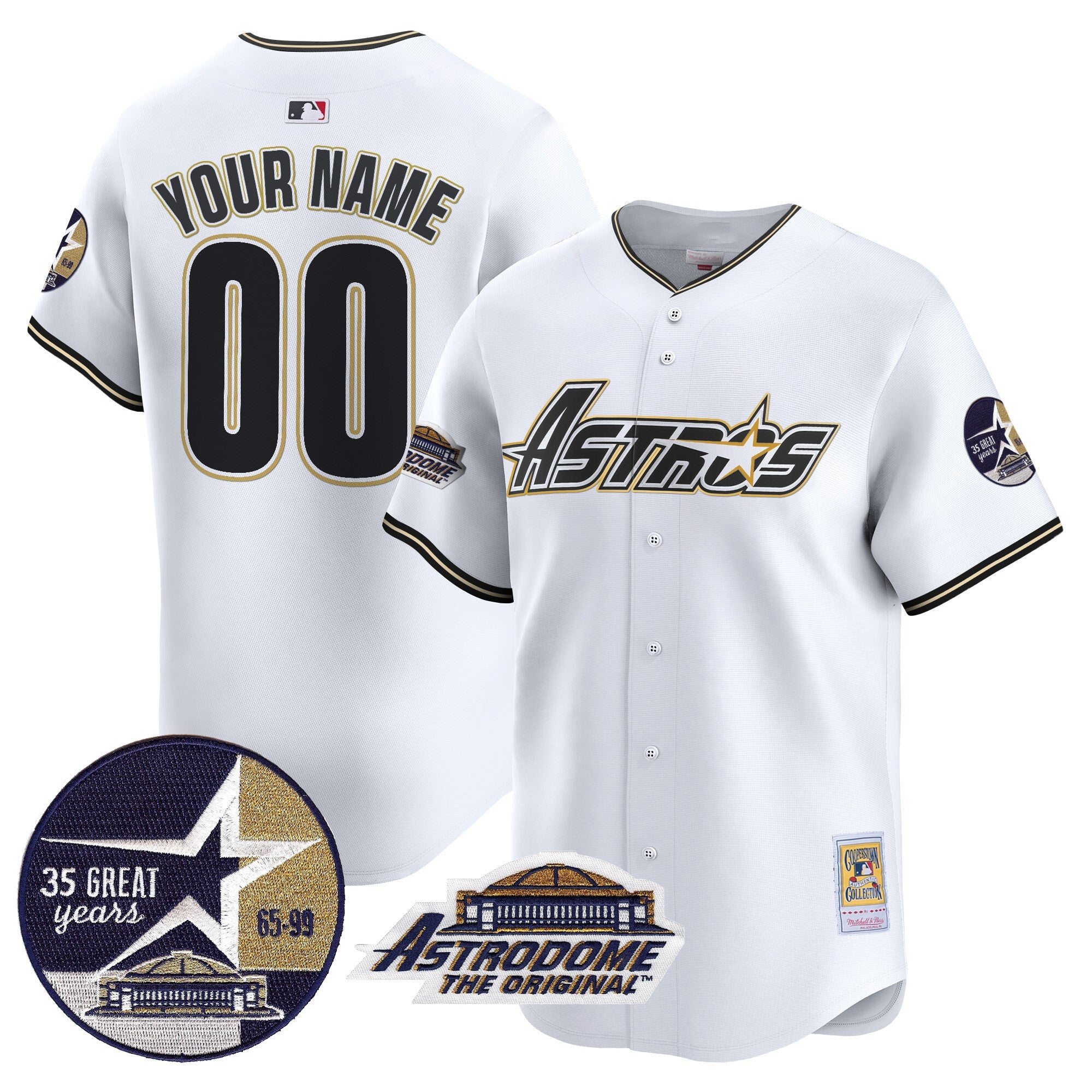 1999 Throwback 35th & Astrodome Patch Vapor Premier Limited Custom Jersey V3