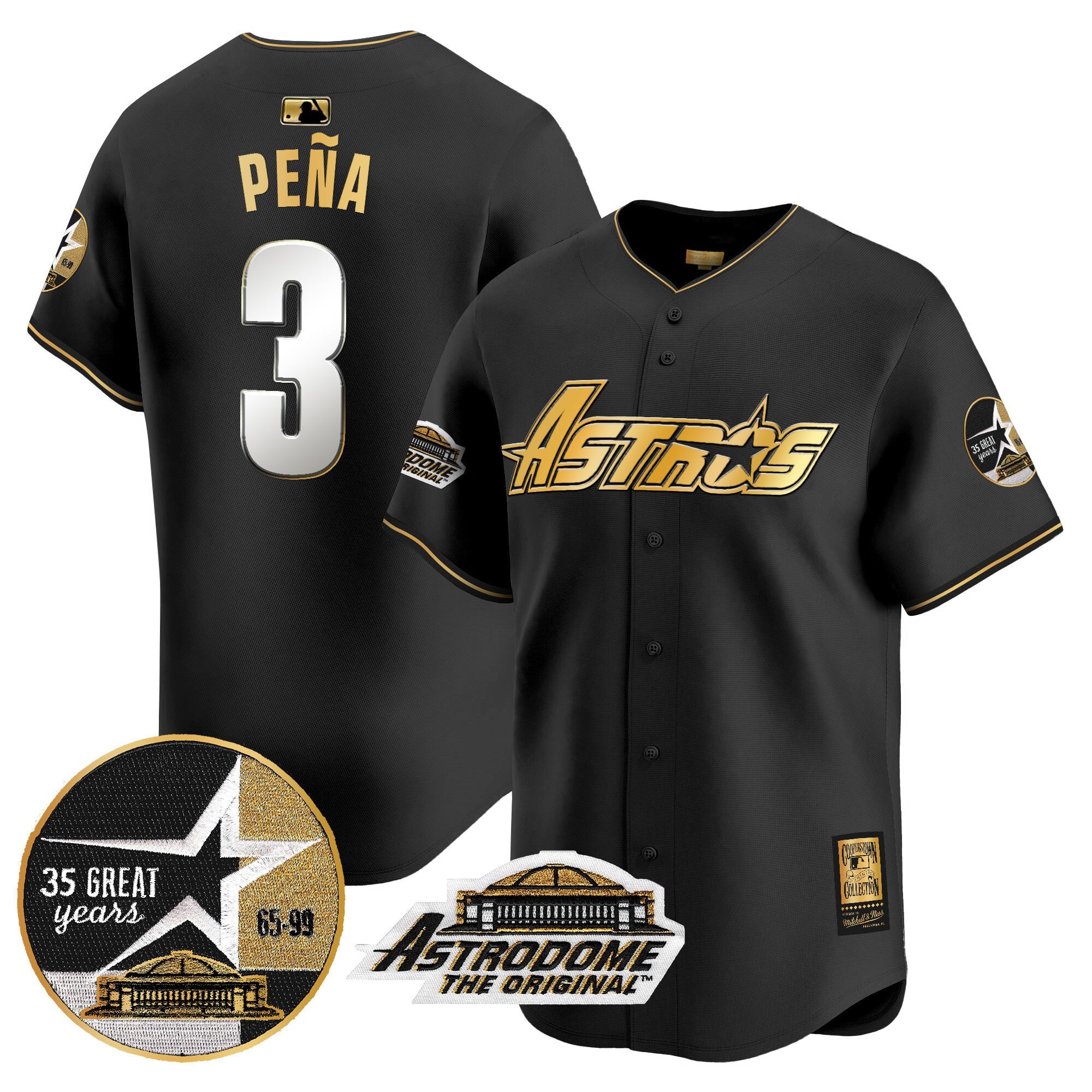 Men’s 1999 Throwback 35th & Astrodome Patch Vapor Premier Limited Jersey V3
