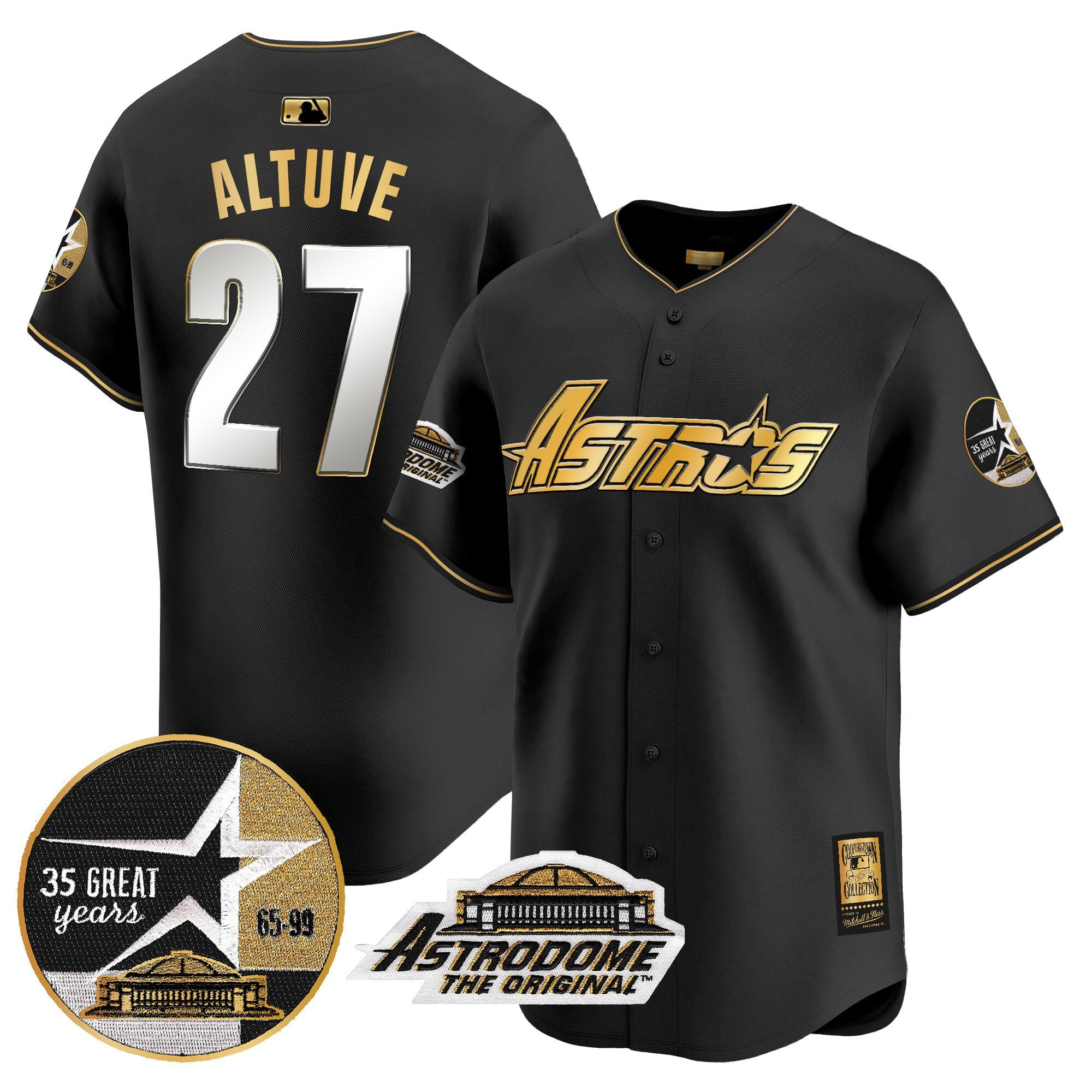 Men’s 1999 Throwback 35th & Astrodome Patch Vapor Premier Limited Jersey V3