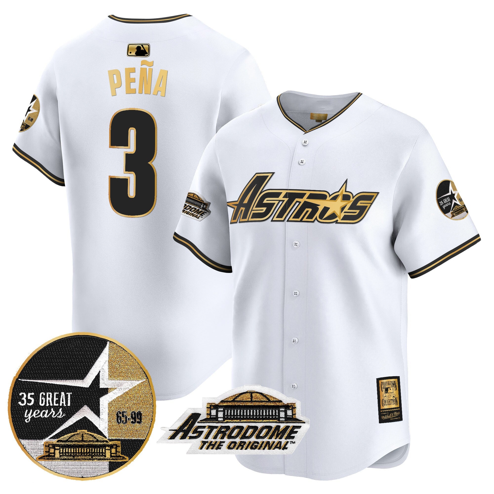 Men’s 1999 Throwback 35th & Astrodome Patch Vapor Premier Limited Jersey V3