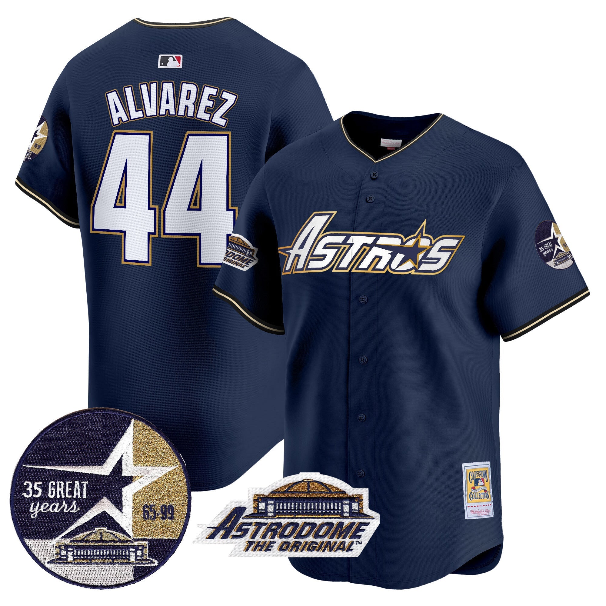 Men’s 1999 Throwback 35th & Astrodome Patch Vapor Premier Limited Jersey V3