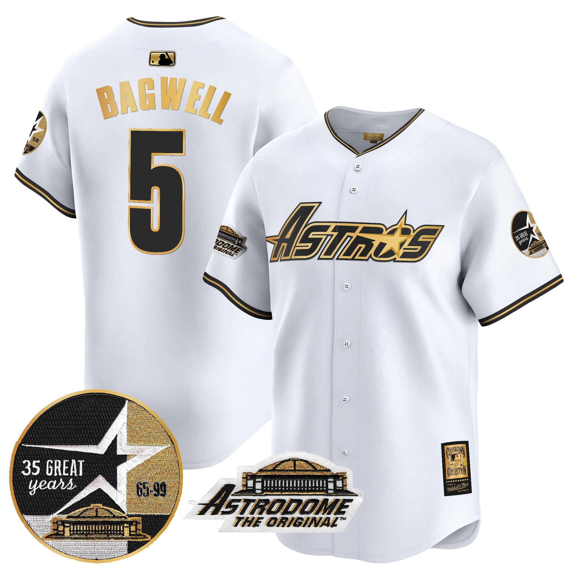 Men’s 1999 Throwback 35th & Astrodome Patch Vapor Premier Limited Jersey V3