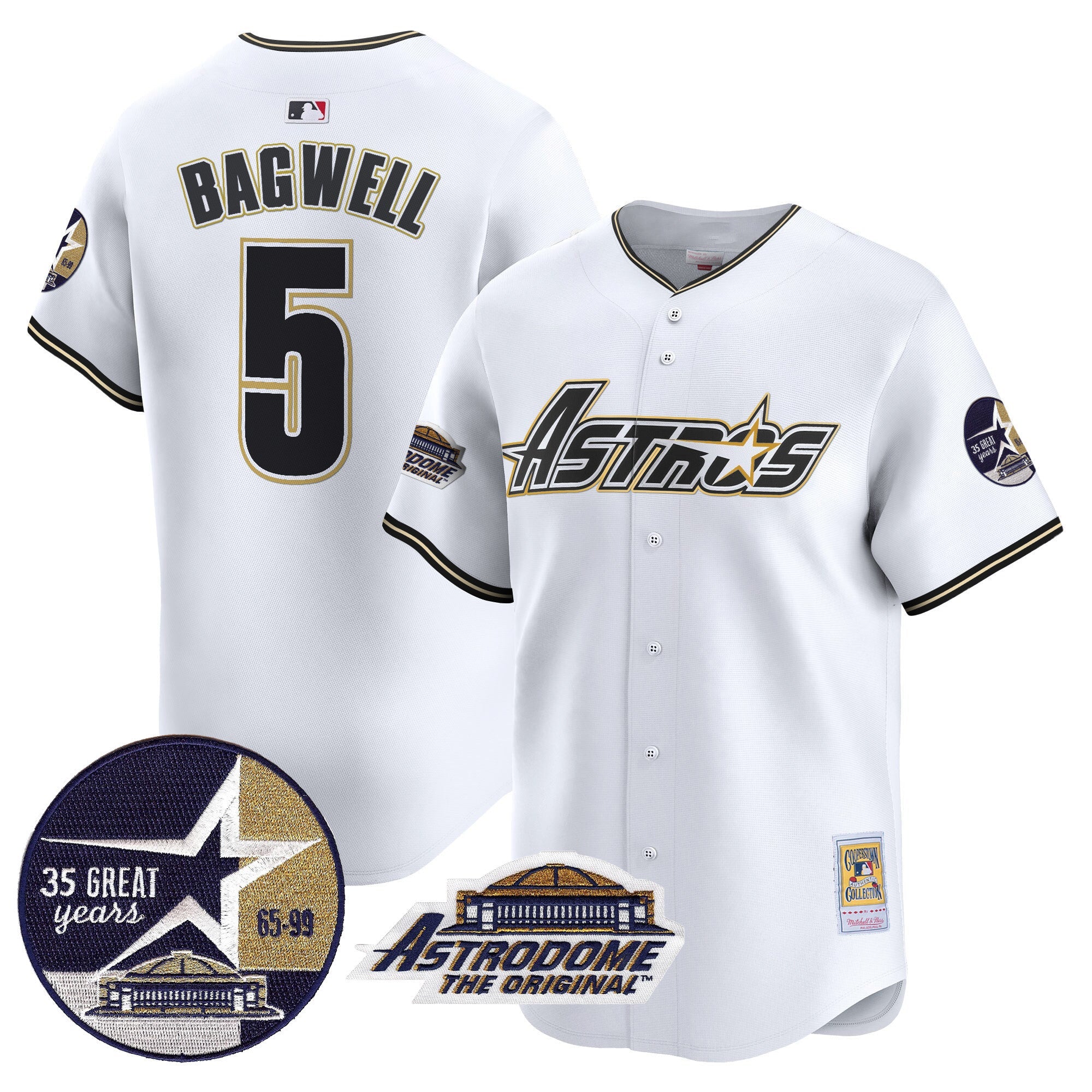 Men’s 1999 Throwback 35th & Astrodome Patch Vapor Premier Limited Jersey V3