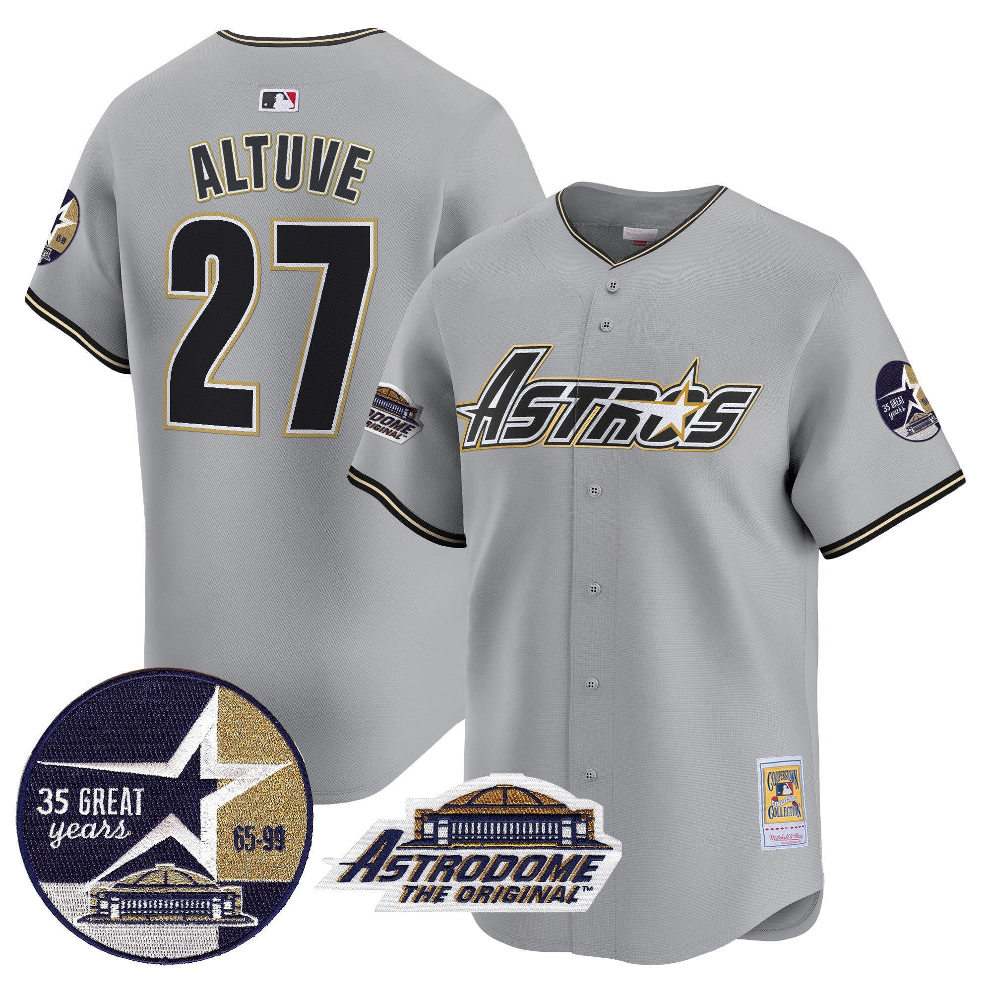 Men’s 1999 Throwback 35th & Astrodome Patch Vapor Premier Limited Jersey V3