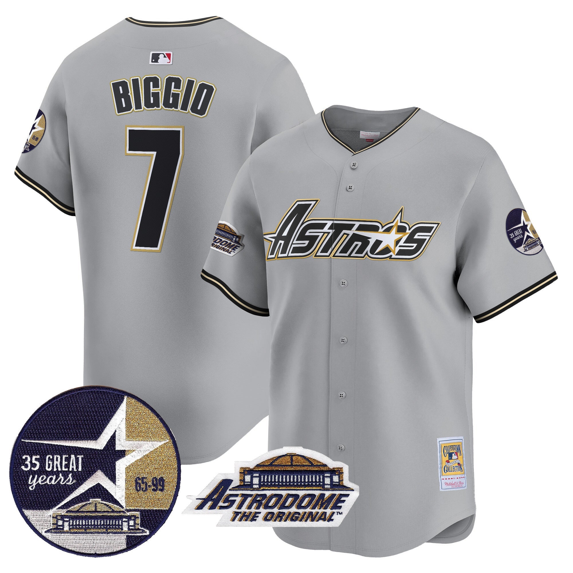 Men’s 1999 Throwback 35th & Astrodome Patch Vapor Premier Limited Jersey V3