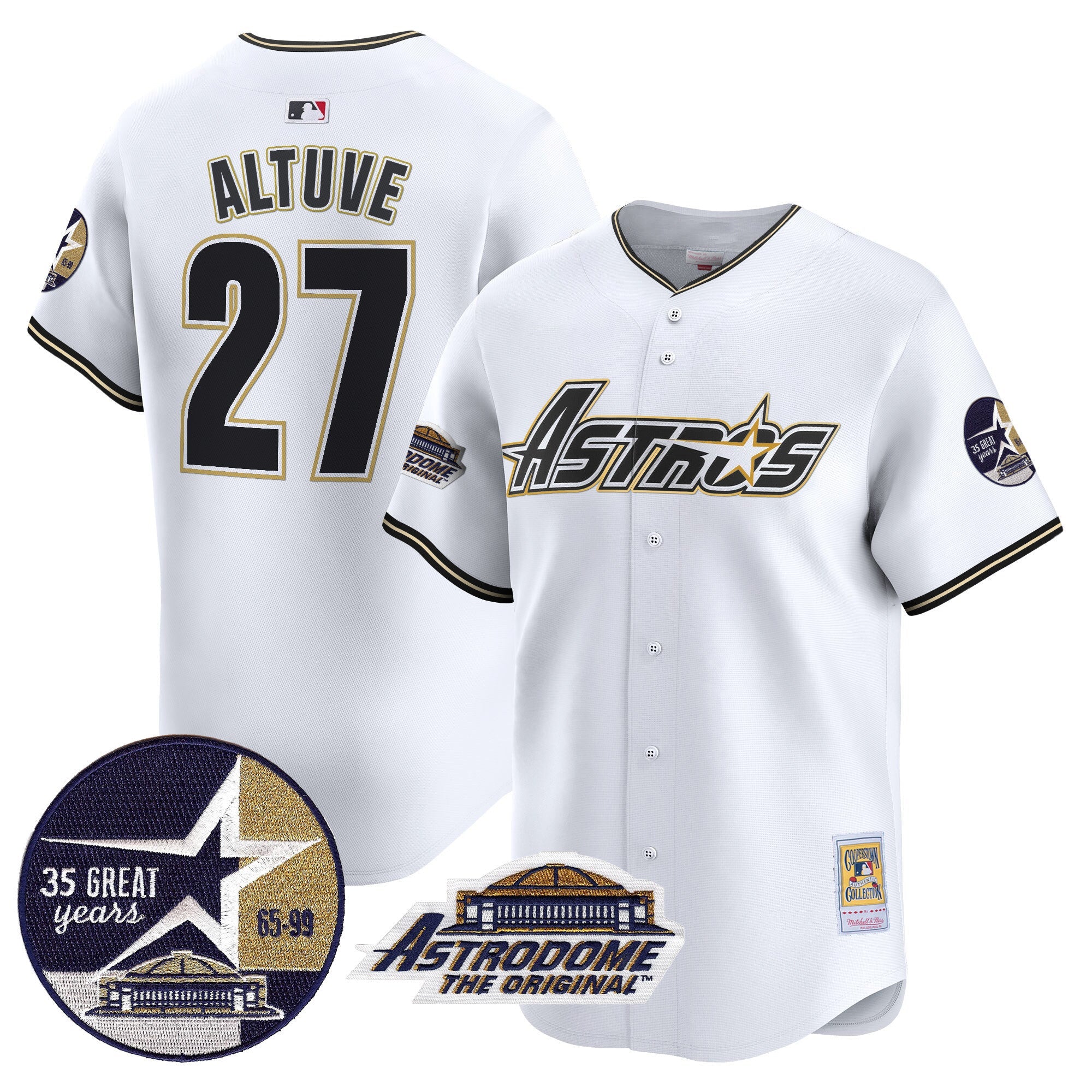 Men’s 1999 Throwback 35th & Astrodome Patch Vapor Premier Limited Jersey V3