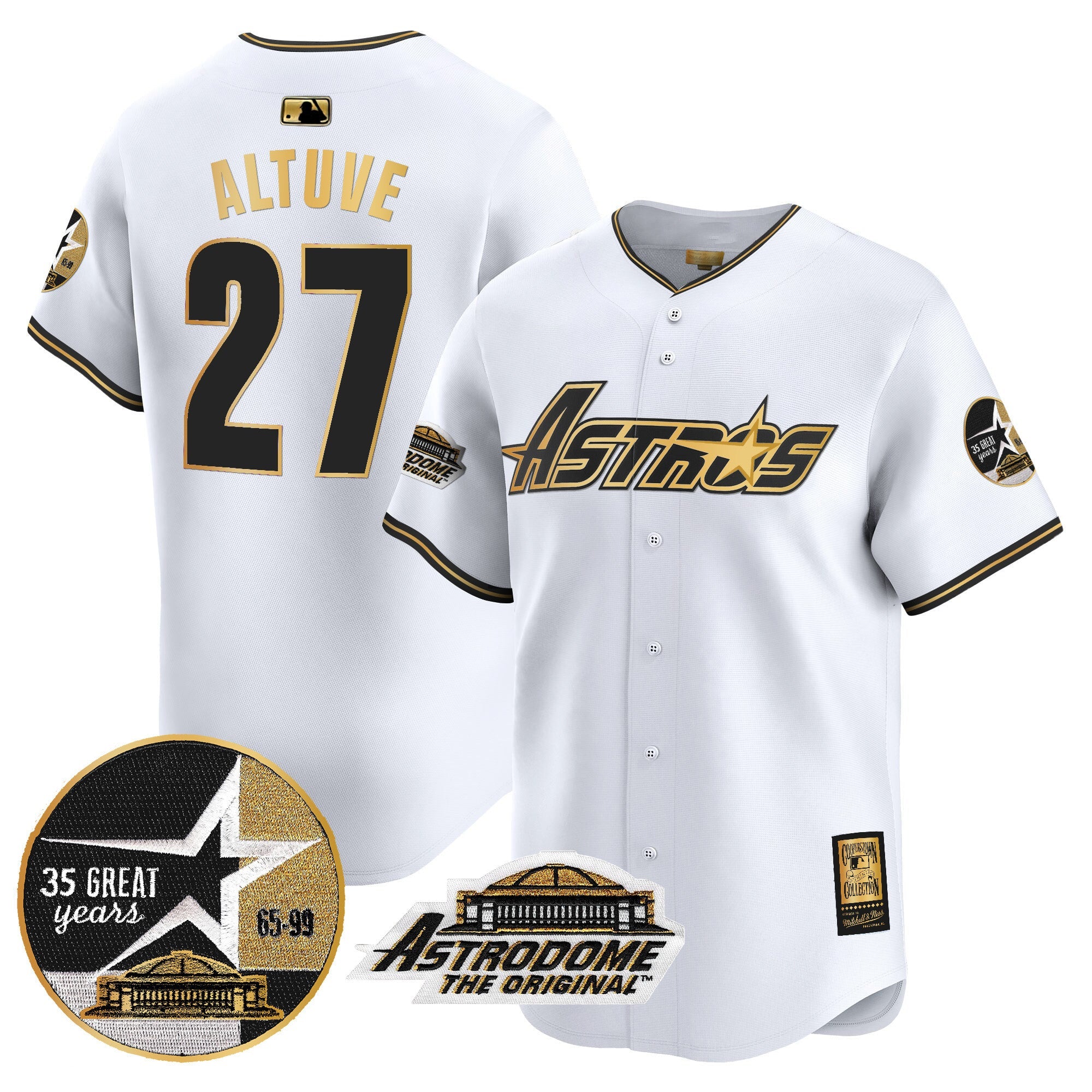 Men’s 1999 Throwback 35th & Astrodome Patch Vapor Premier Limited Jersey V3