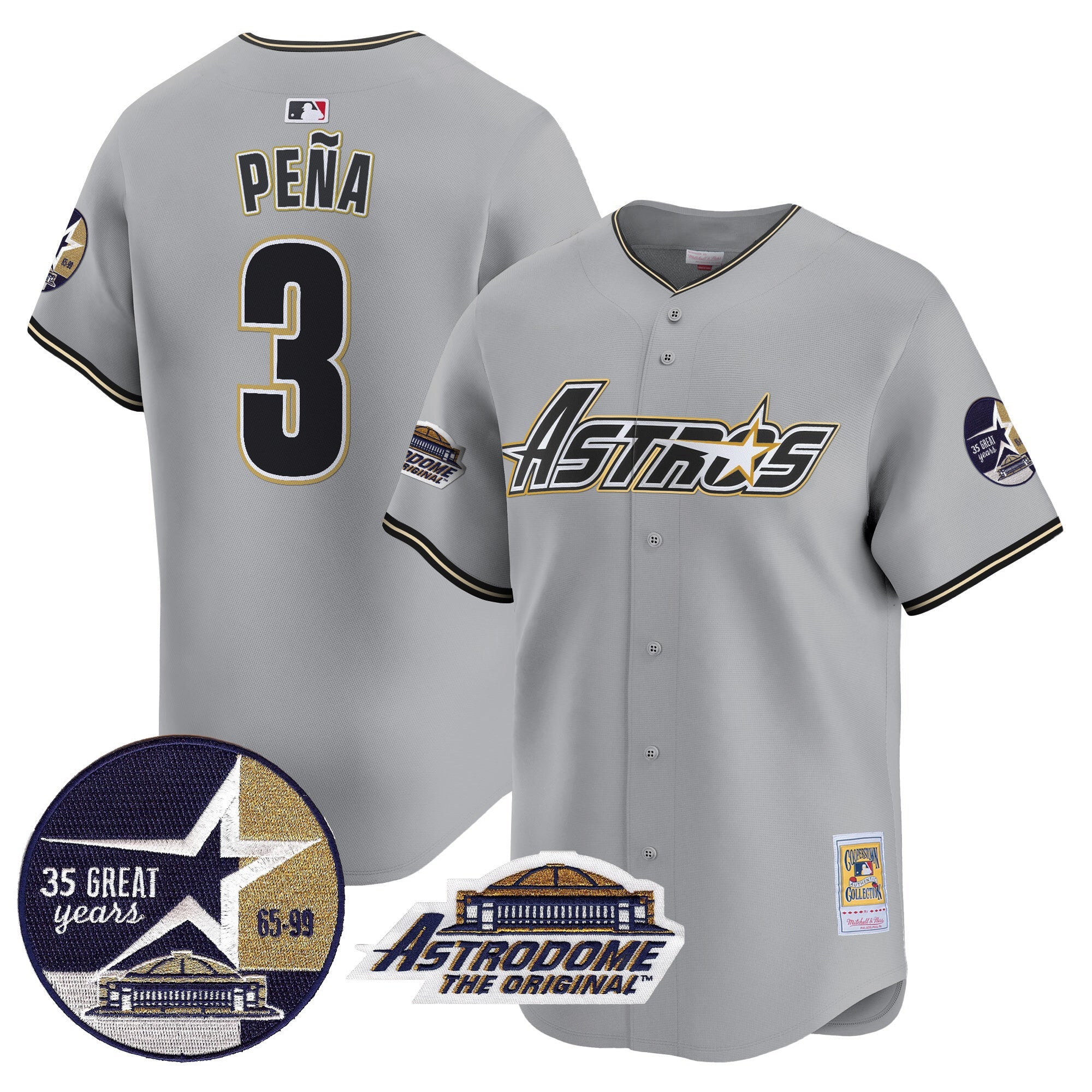 Men’s 1999 Throwback 35th & Astrodome Patch Vapor Premier Limited Jersey V3