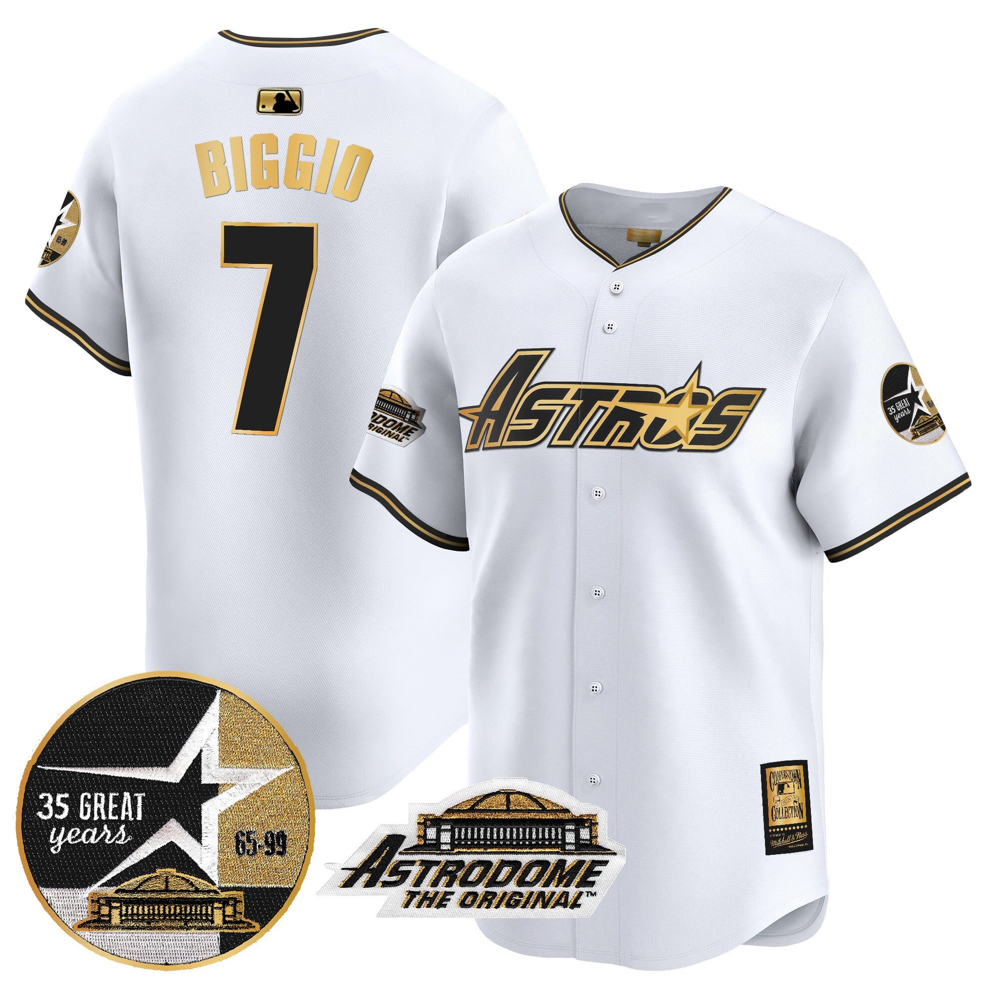 Men’s 1999 Throwback 35th & Astrodome Patch Vapor Premier Limited Jersey V3