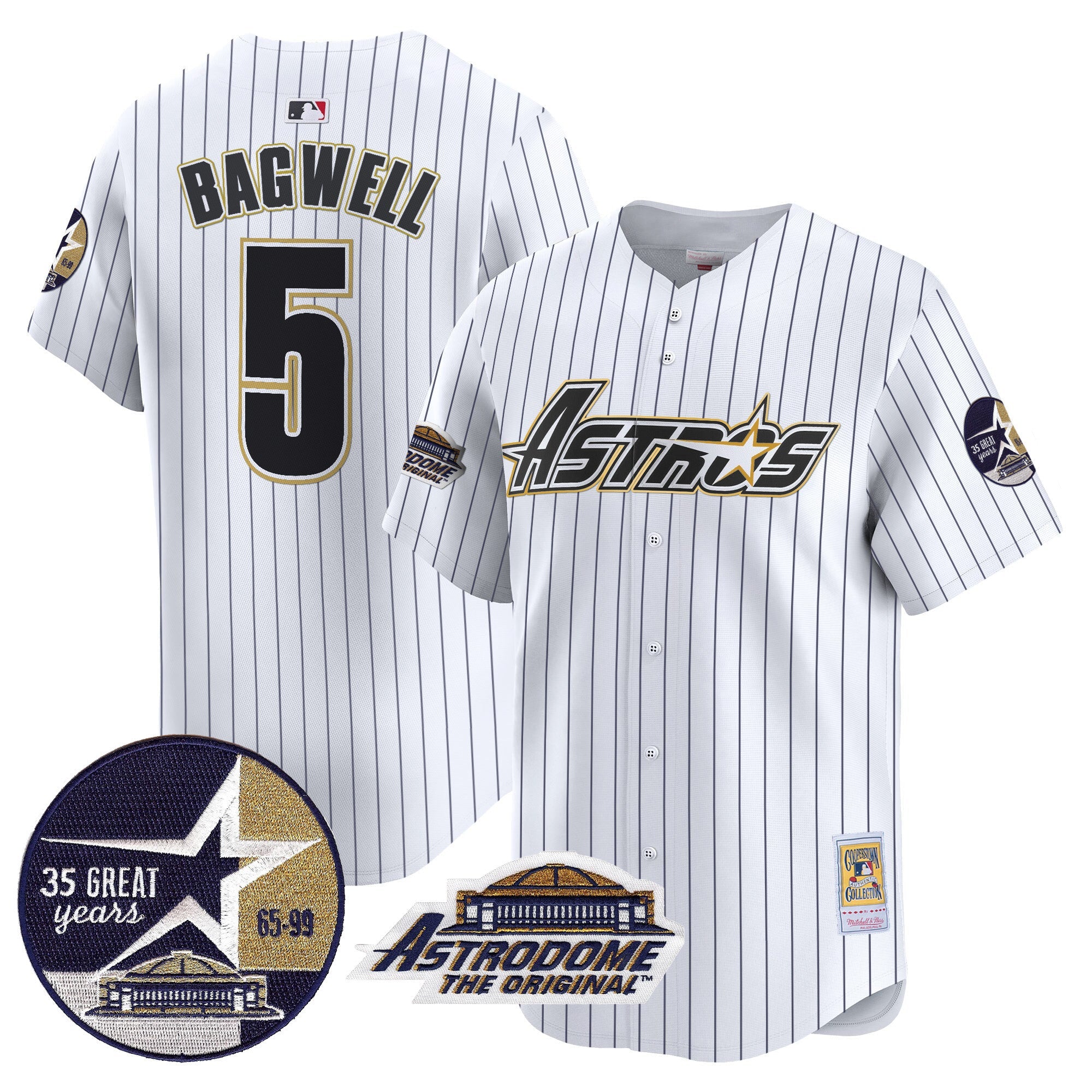 Men’s 1999 Throwback 35th & Astrodome Patch Vapor Premier Limited Jersey V3