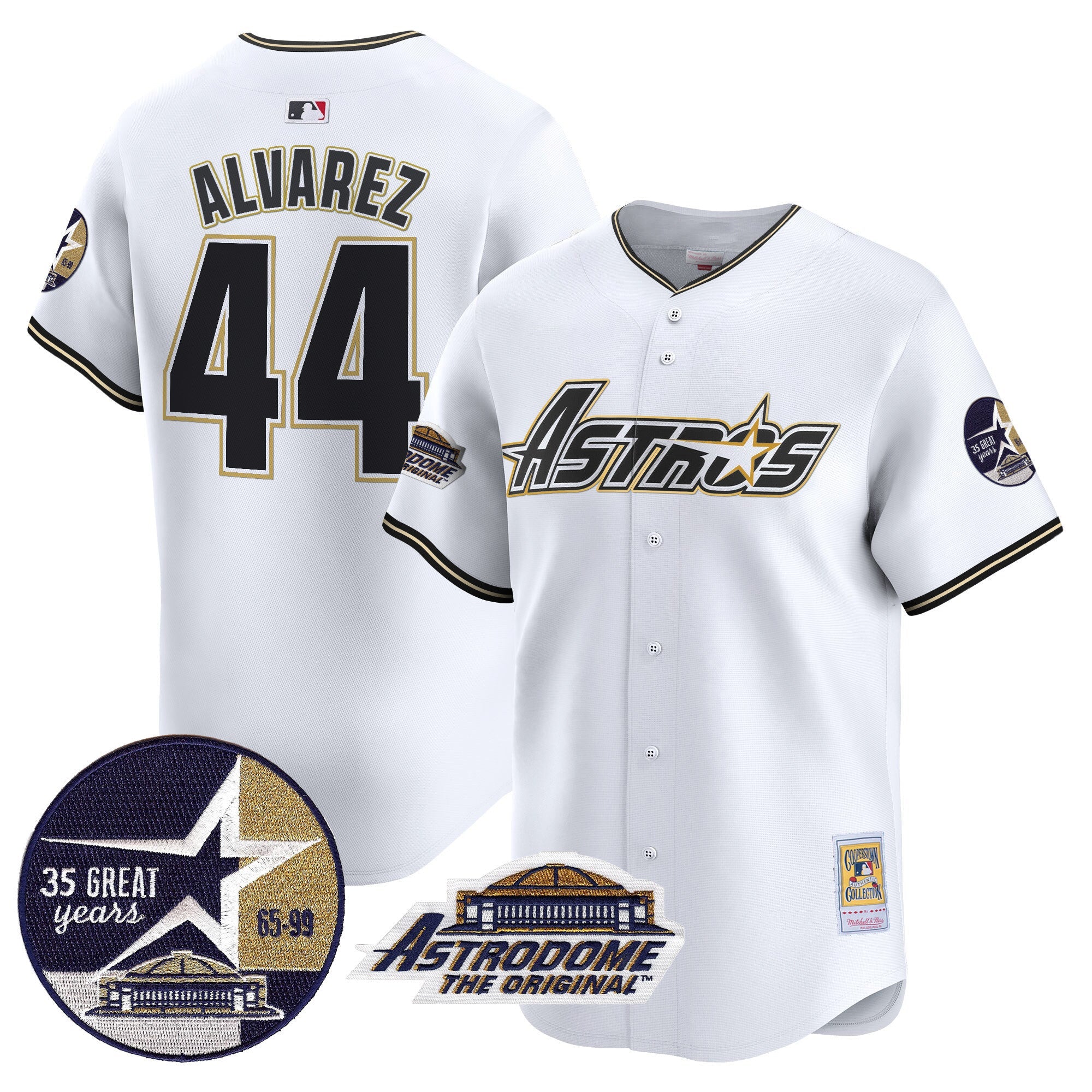 Men’s 1999 Throwback 35th & Astrodome Patch Vapor Premier Limited Jersey V3