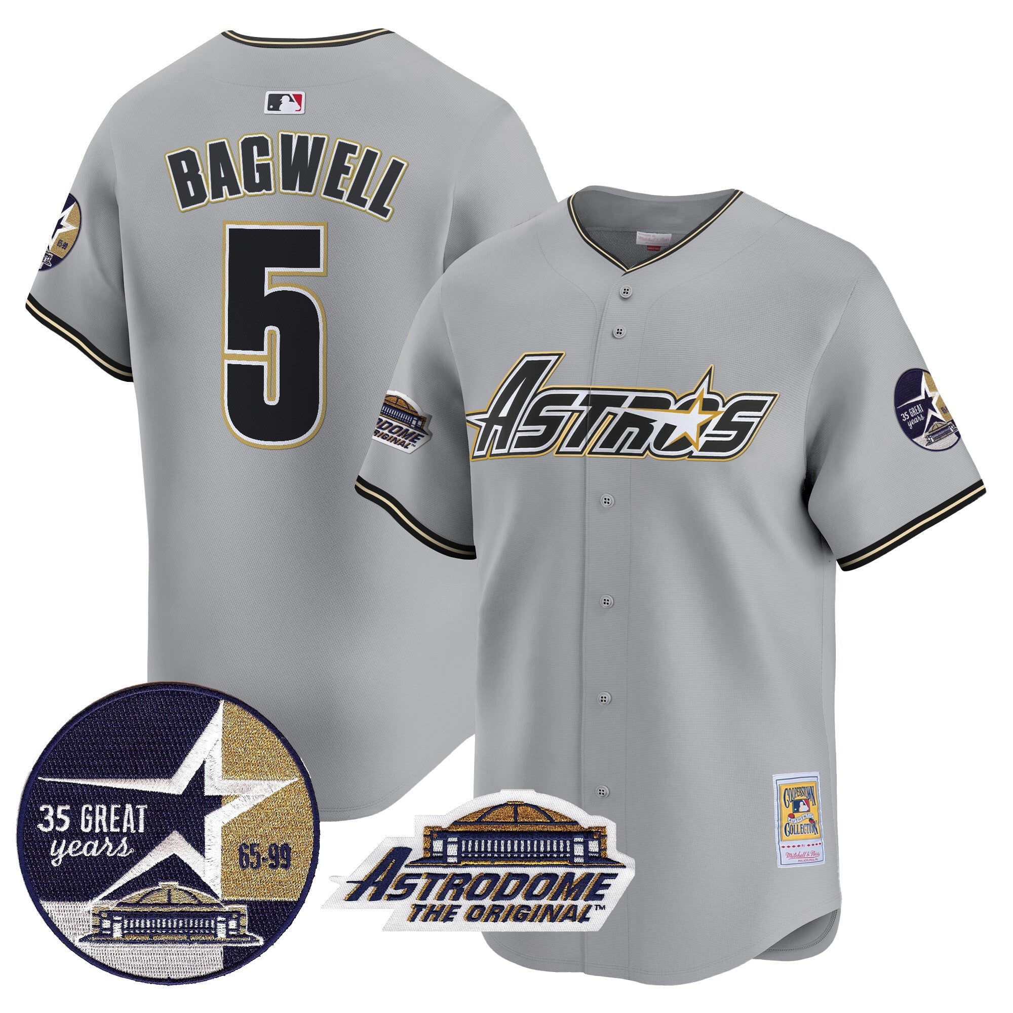 Men’s 1999 Throwback 35th & Astrodome Patch Vapor Premier Limited Jersey V3