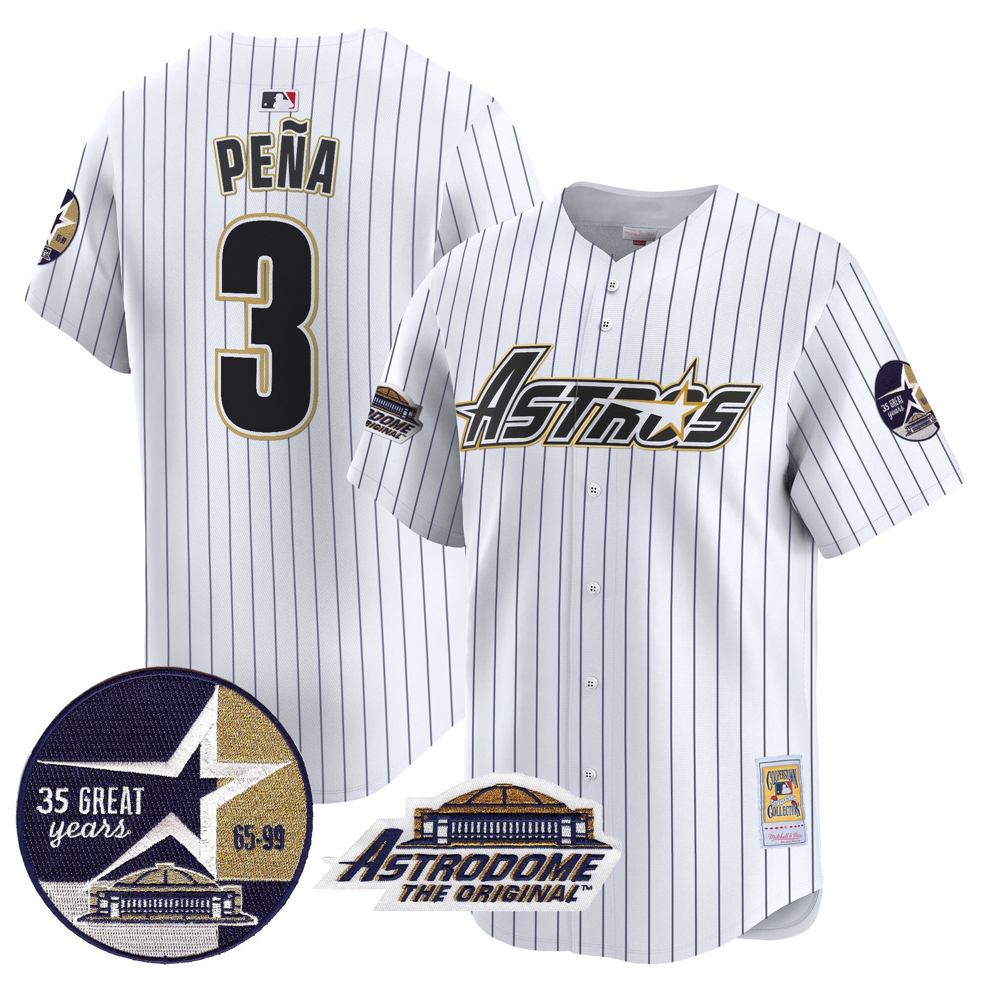 Men’s 1999 Throwback 35th & Astrodome Patch Vapor Premier Limited Jersey V3