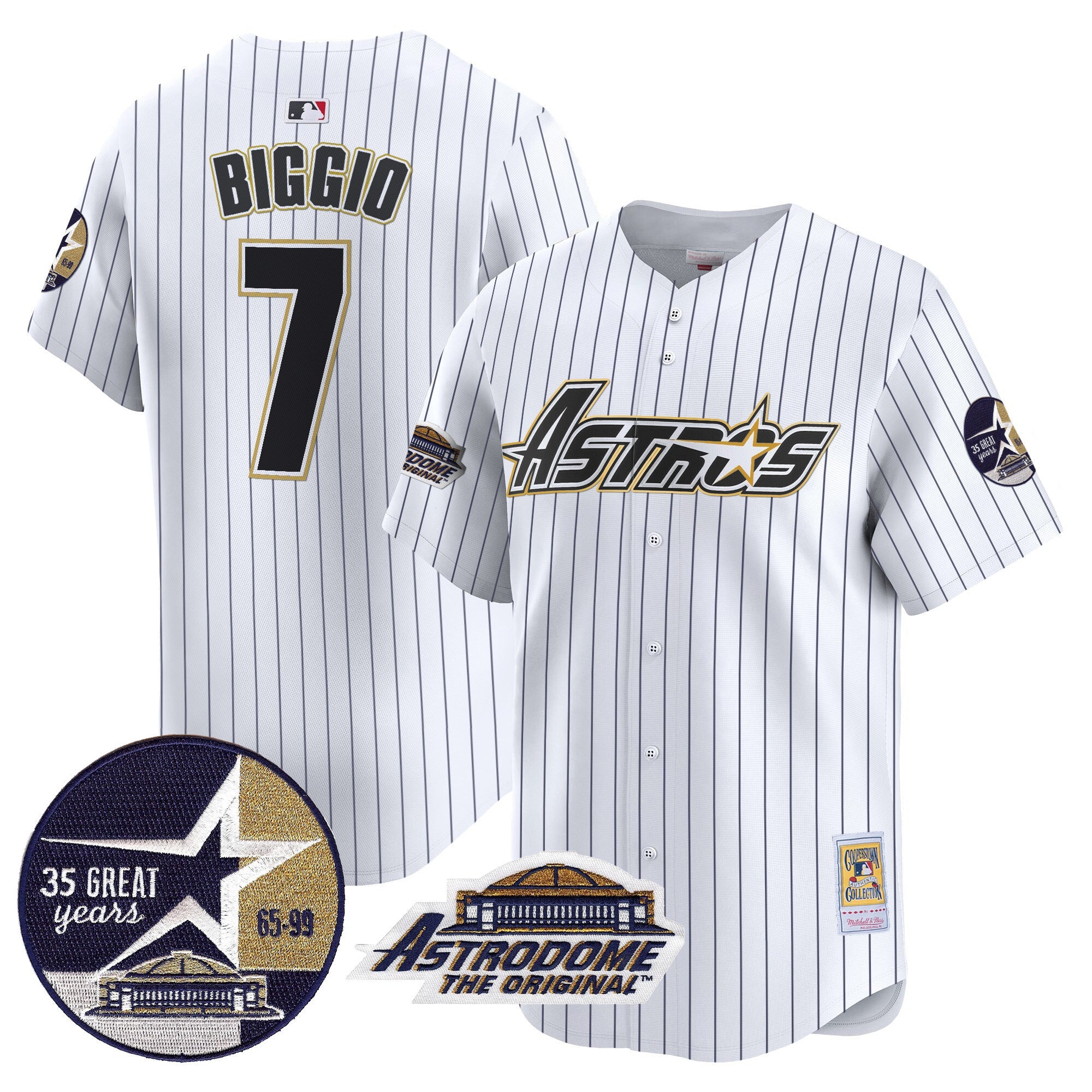 Men’s 1999 Throwback 35th & Astrodome Patch Vapor Premier Limited Jersey V3