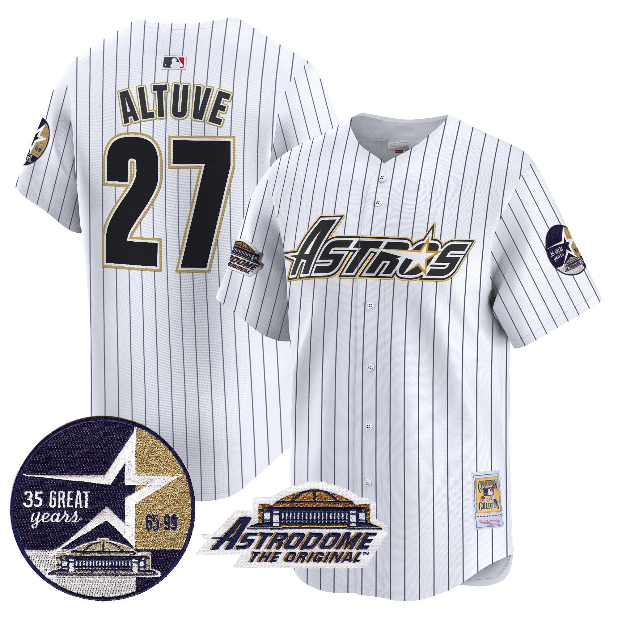 Men’s 1999 Throwback 35th & Astrodome Patch Vapor Premier Limited Jersey V3
