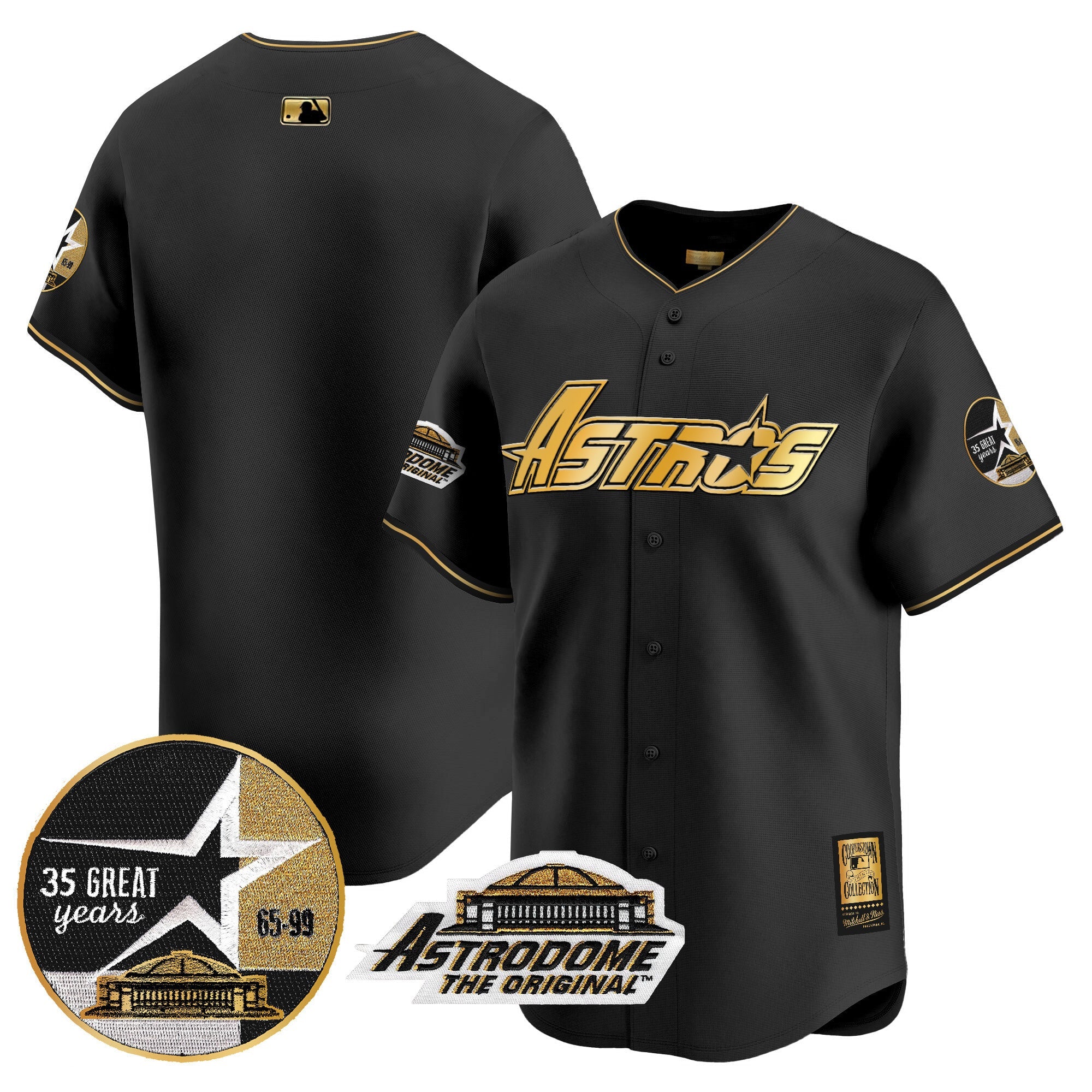 Men’s 1999 Throwback 35th & Astrodome Patch Vapor Premier Limited Jersey V3