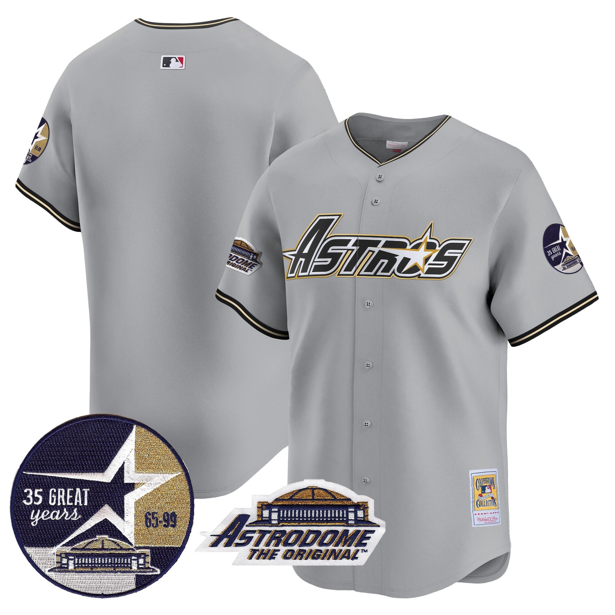 Men’s 1999 Throwback 35th & Astrodome Patch Vapor Premier Limited Jersey V3