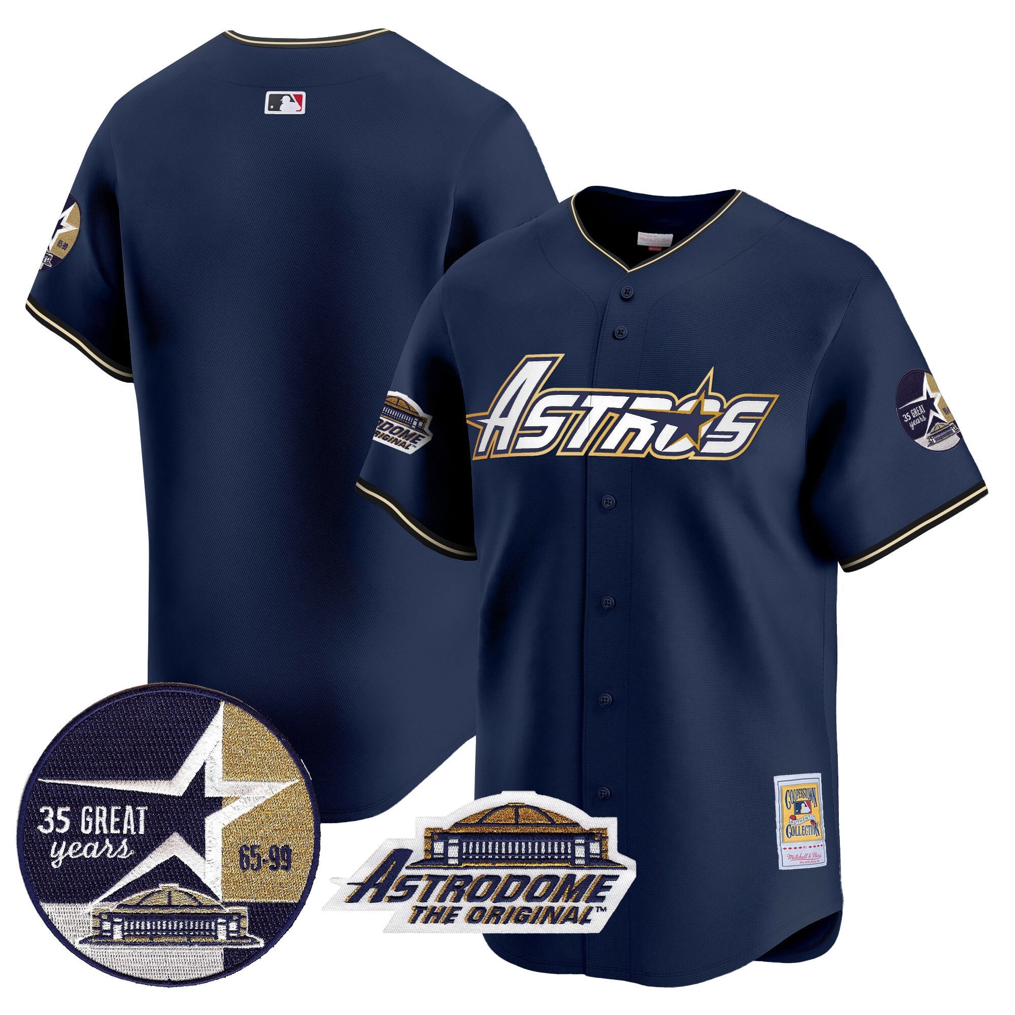Men’s 1999 Throwback 35th & Astrodome Patch Vapor Premier Limited Jersey V3