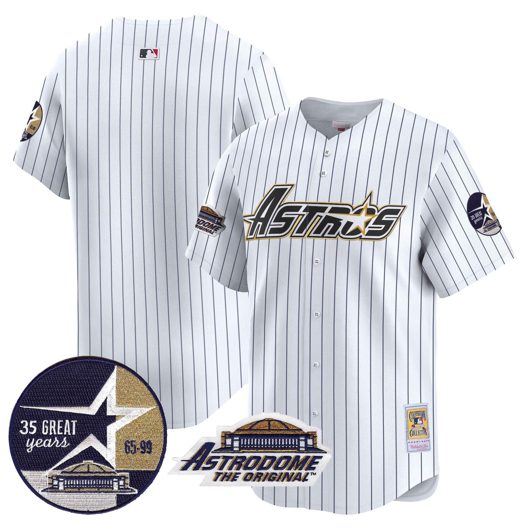 Men’s 1999 Throwback 35th & Astrodome Patch Vapor Premier Limited Jersey V3