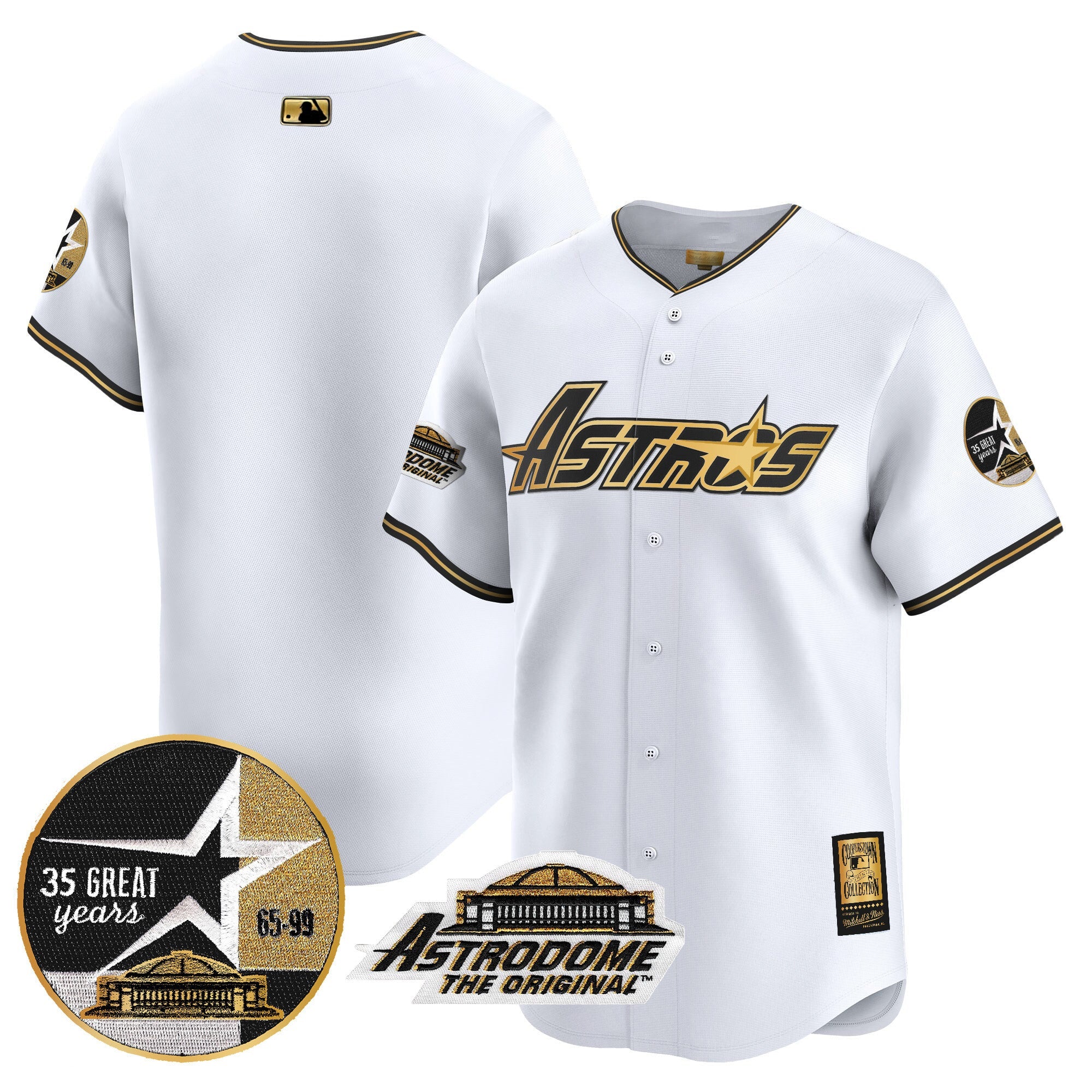 Men’s 1999 Throwback 35th & Astrodome Patch Vapor Premier Limited Jersey V3