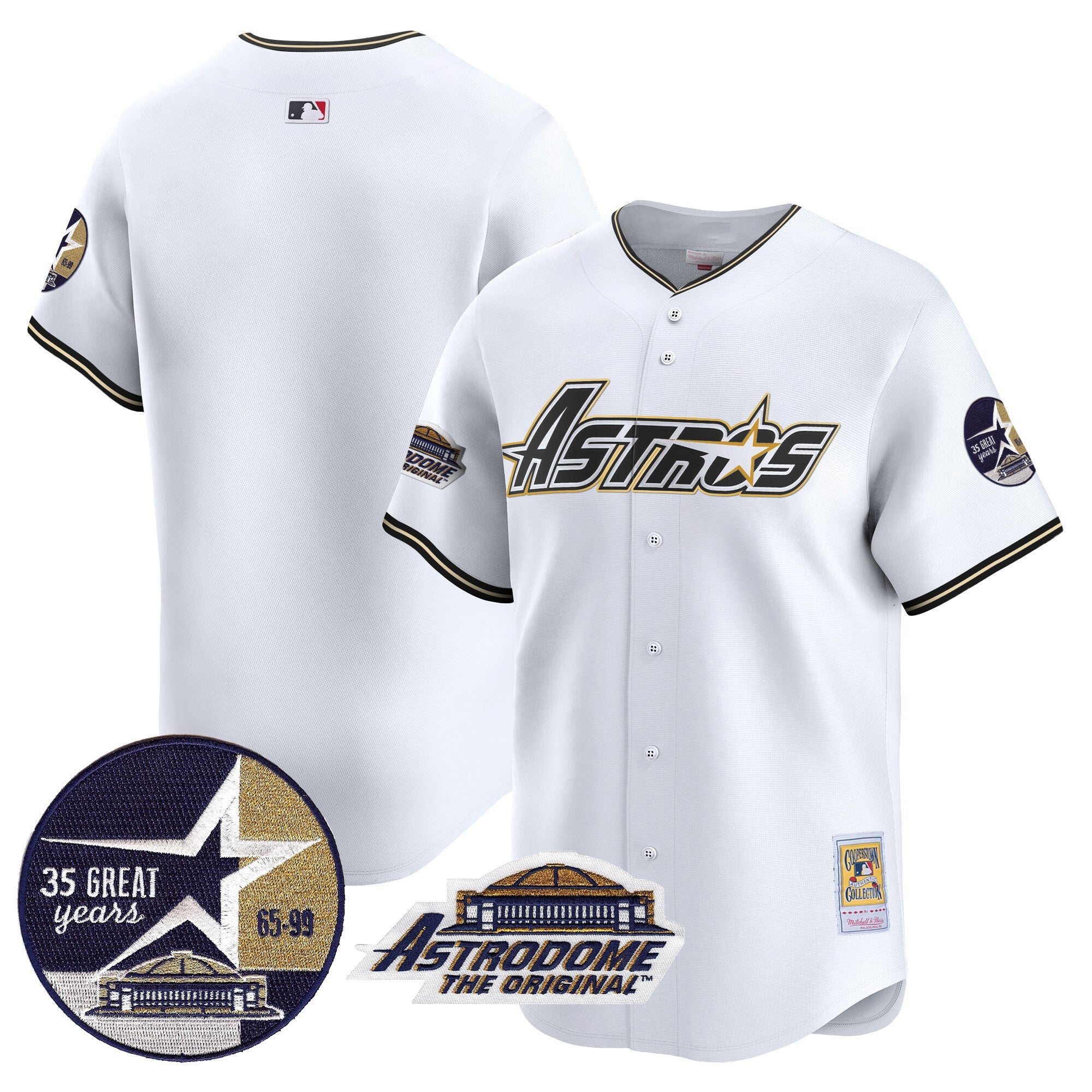 Men’s 1999 Throwback 35th & Astrodome Patch Vapor Premier Limited Jersey V3