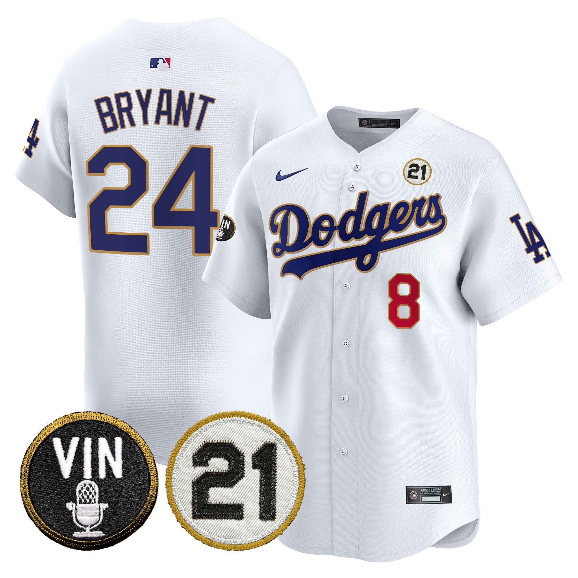Men’s Vin & Roberto Patch Gold Trim Vapor Premier Limited Jersey