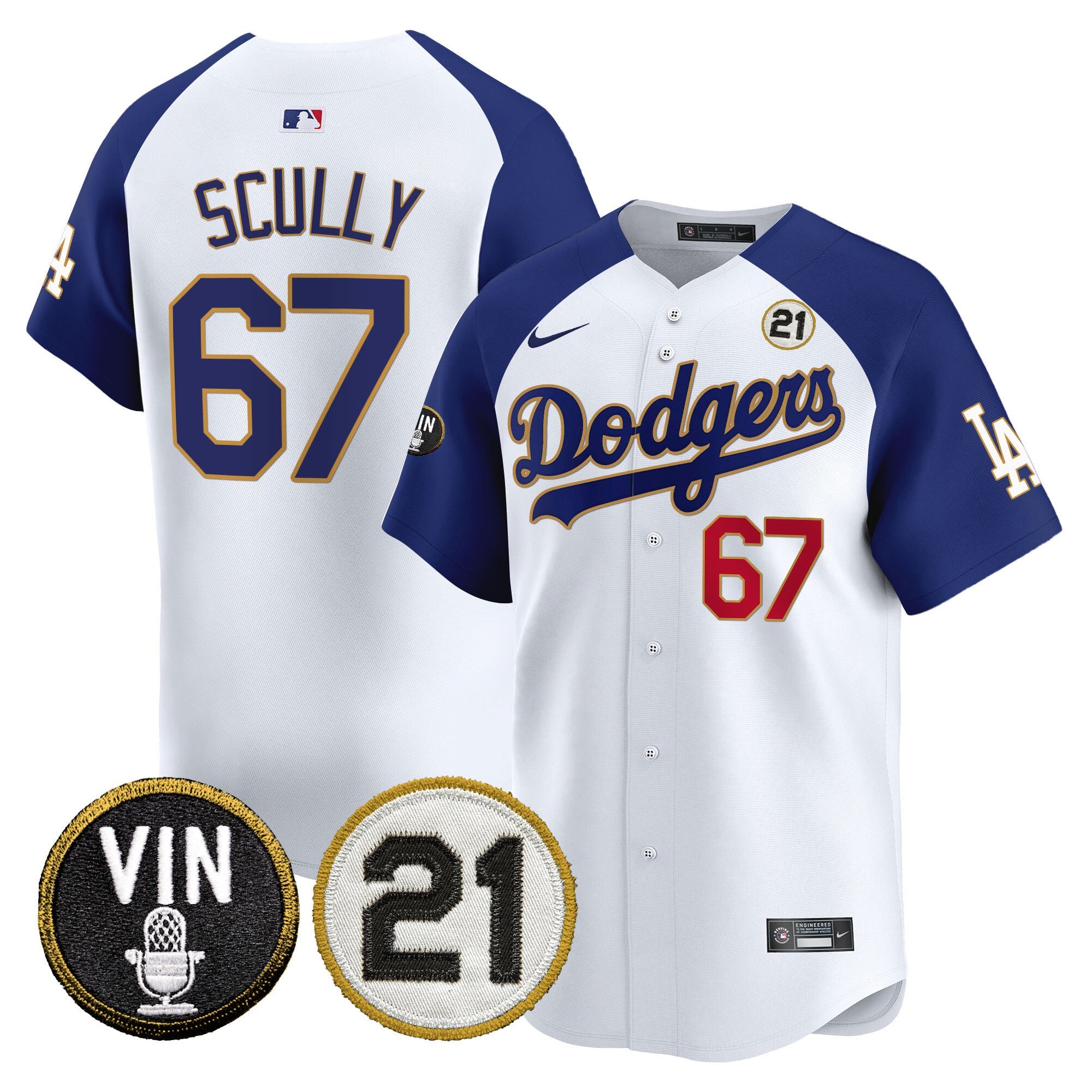 Men’s Vin & Roberto Patch Gold Trim Vapor Premier Limited Jersey