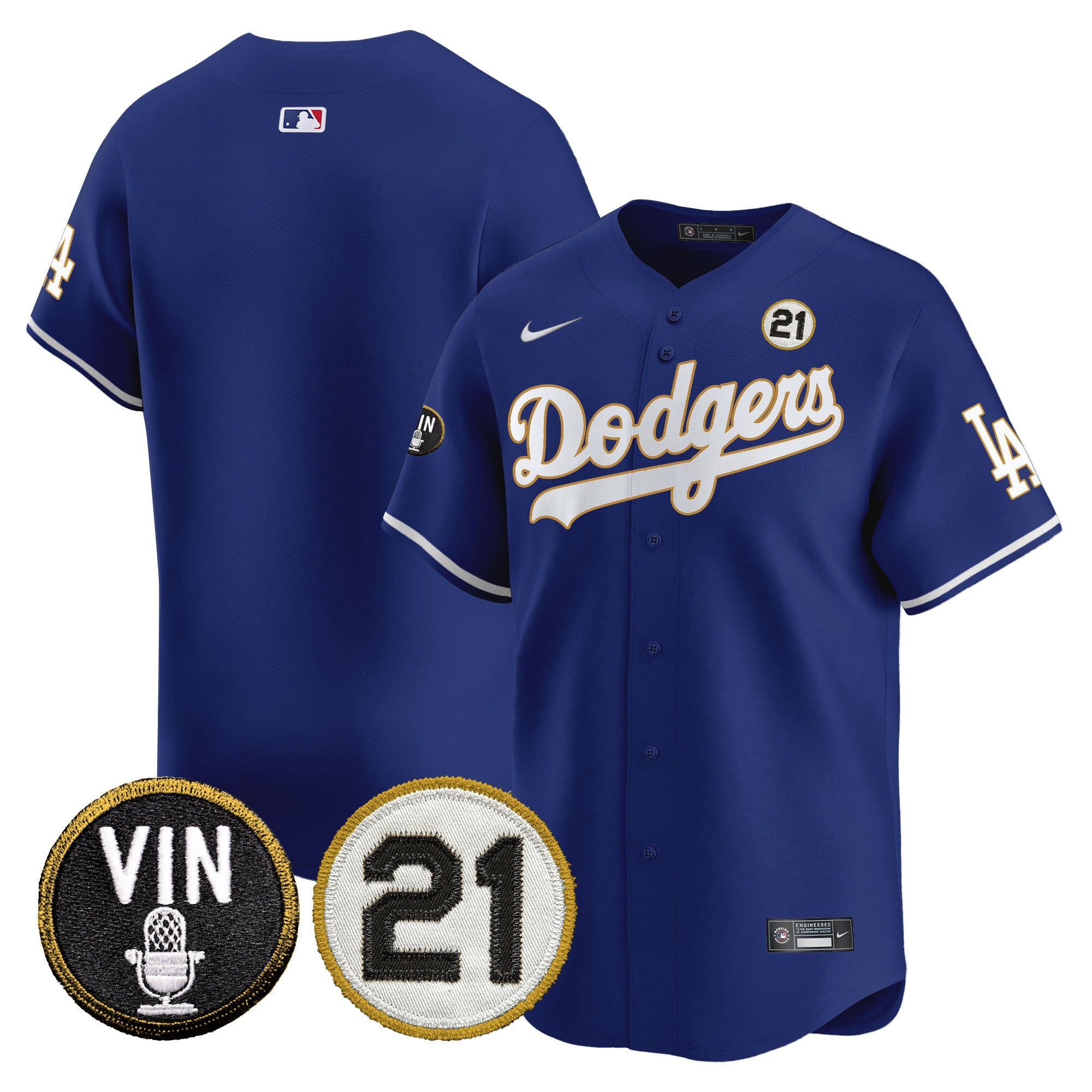 Men’s Vin & Roberto Patch Gold Trim Vapor Premier Limited Jersey